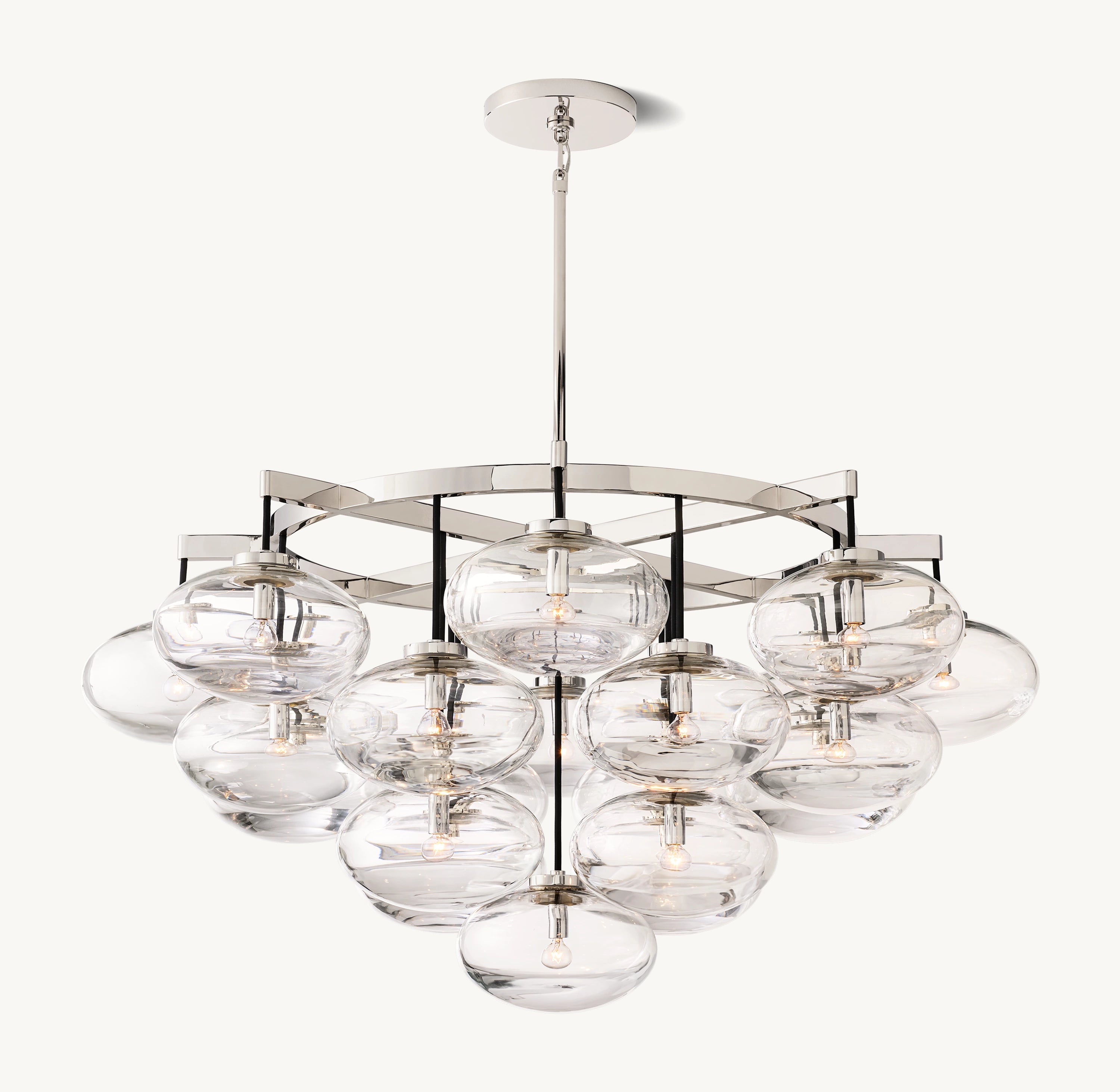 48 Inch Globe Glass Cluster Chandelier - Cabrette