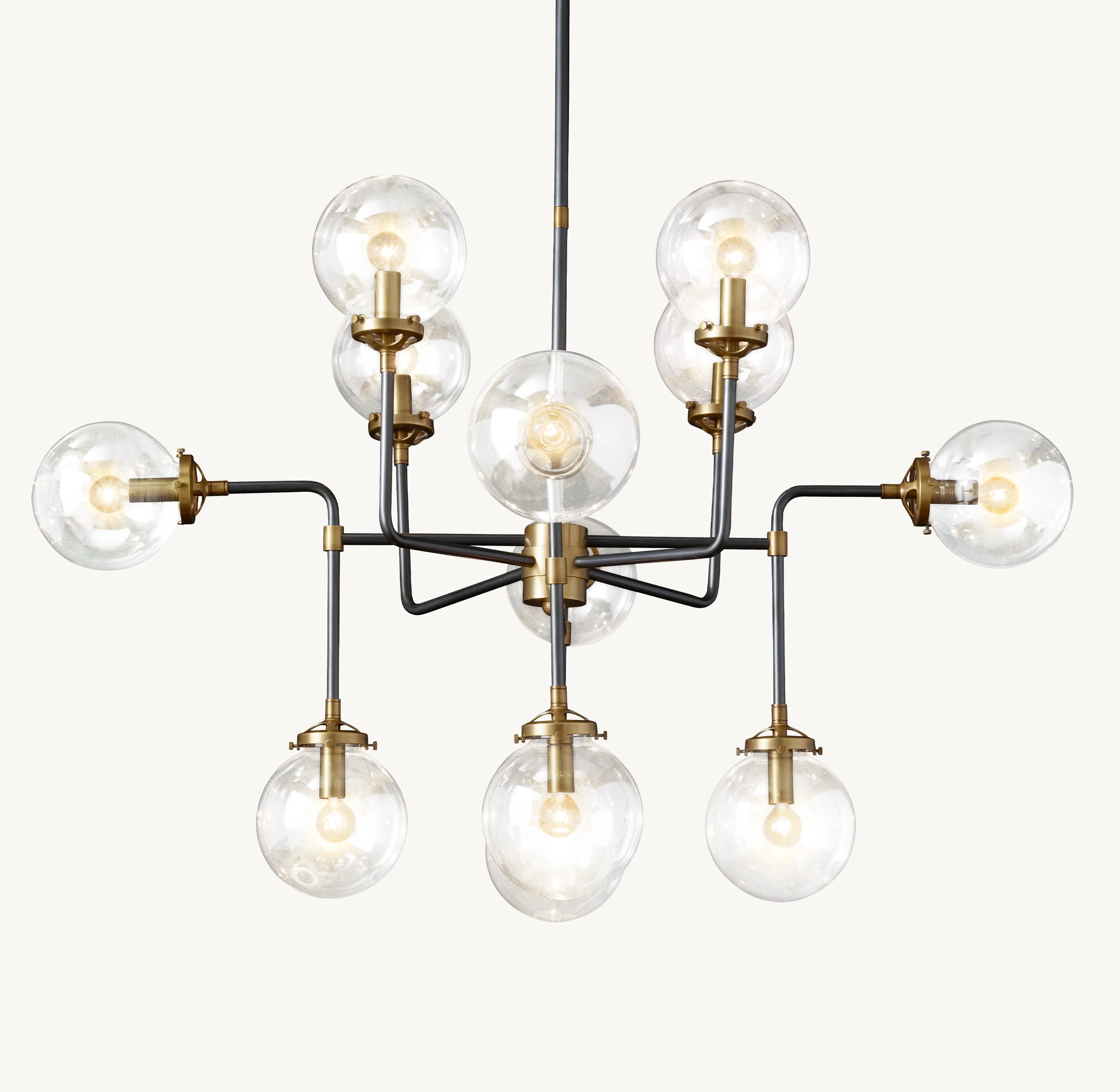 42 Inch Clear Glass Sputnik Globe Chandelier - Bistro