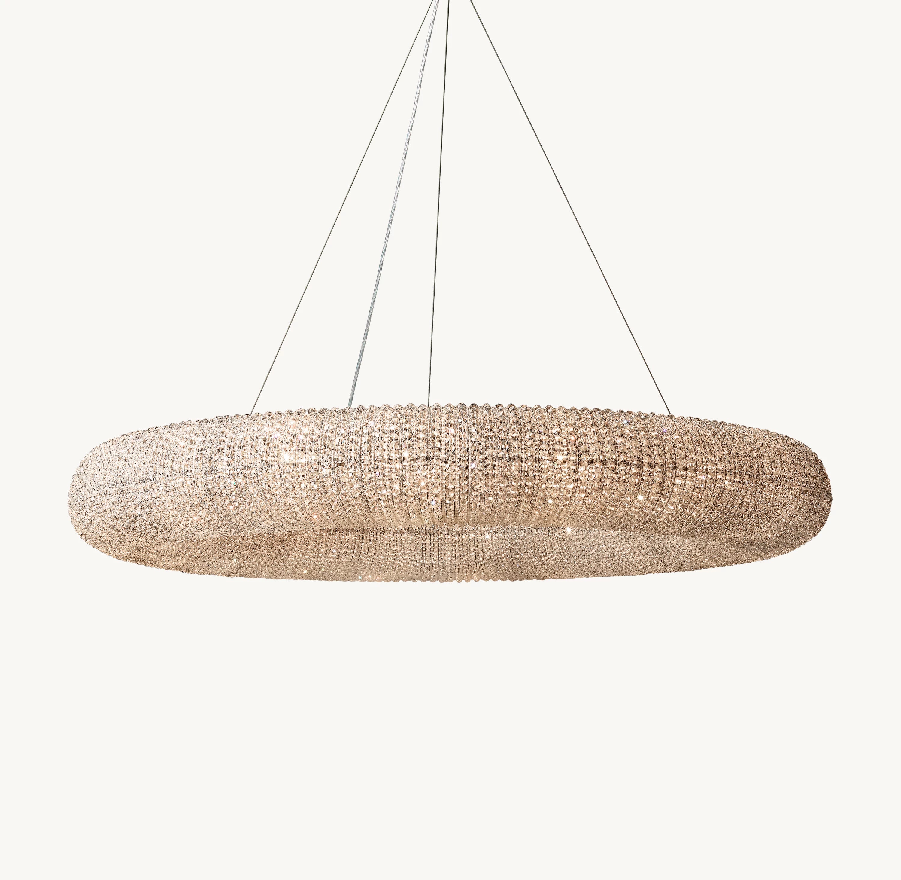 59 Inch Clear Crystal Bead Round Chandelier - Halo
