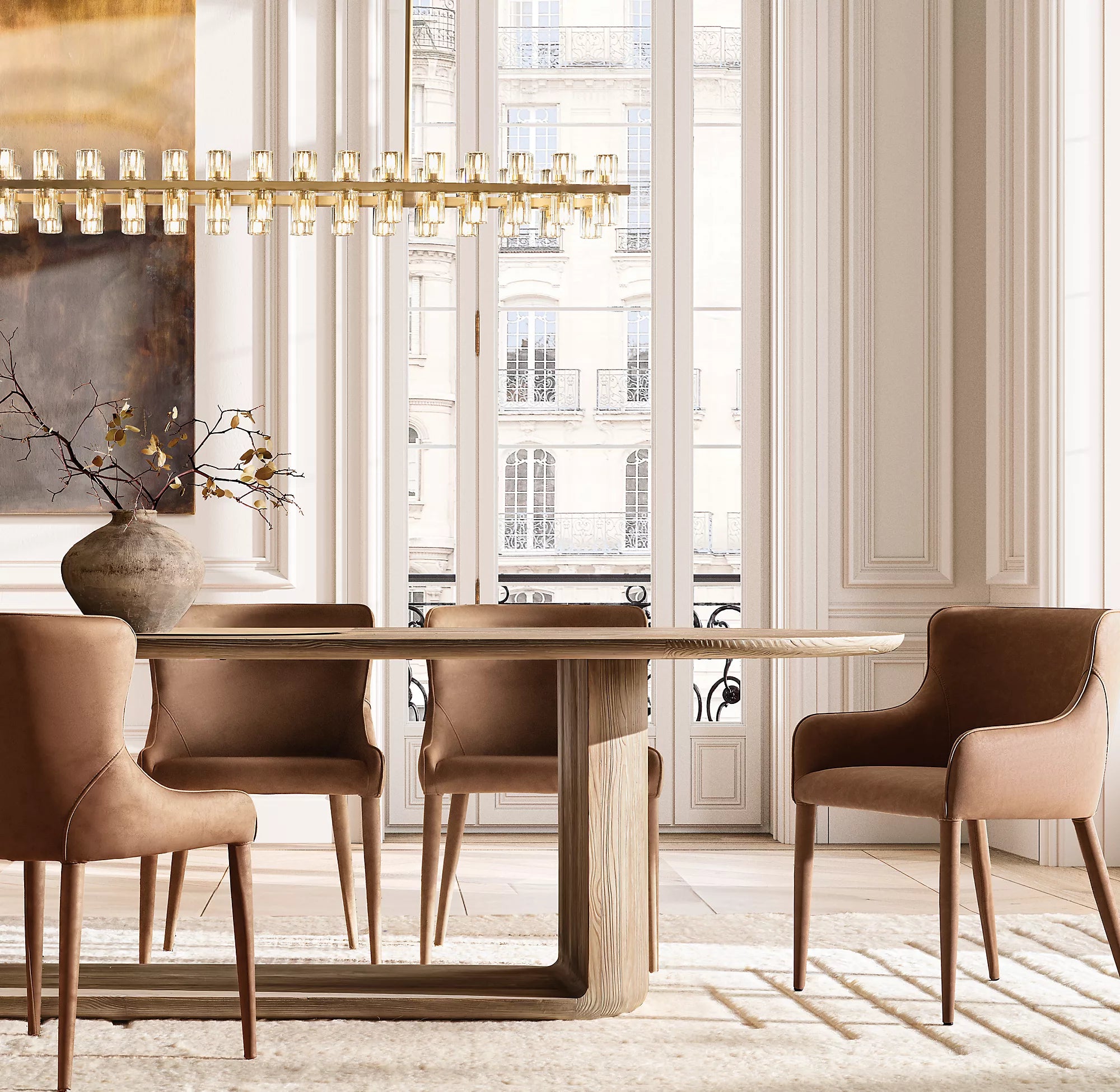 72 Inch Hexagonal Crystal Linear Chandelier – Arcachon