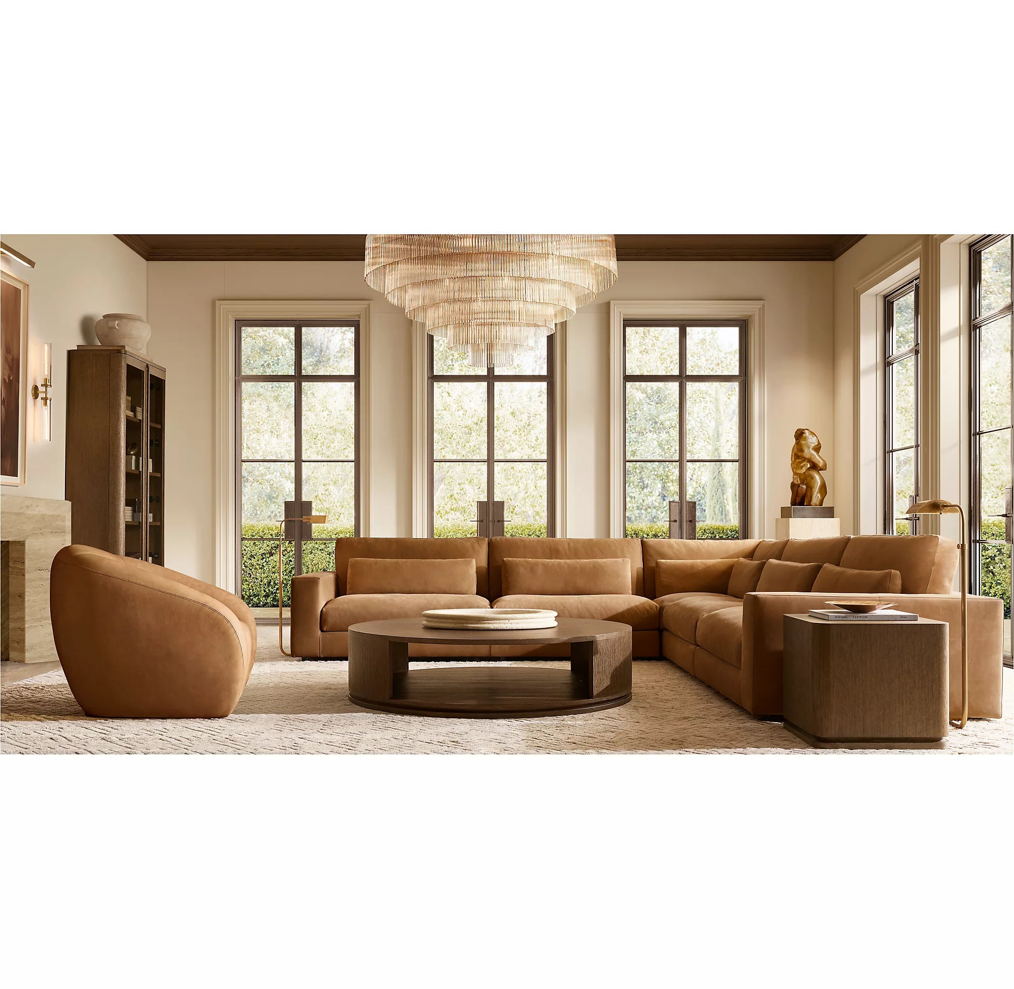 60 Inch Crystal Rod Tiered Chandelier - Amadeo