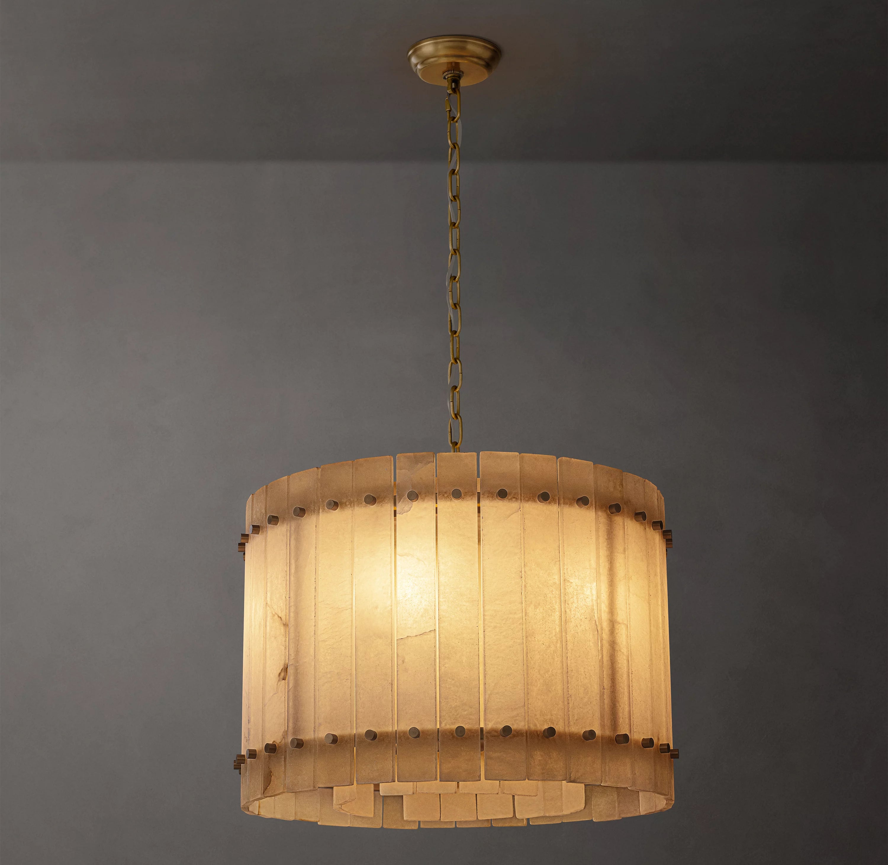 22 Inch Alabaster Round Chandelier - San Marco