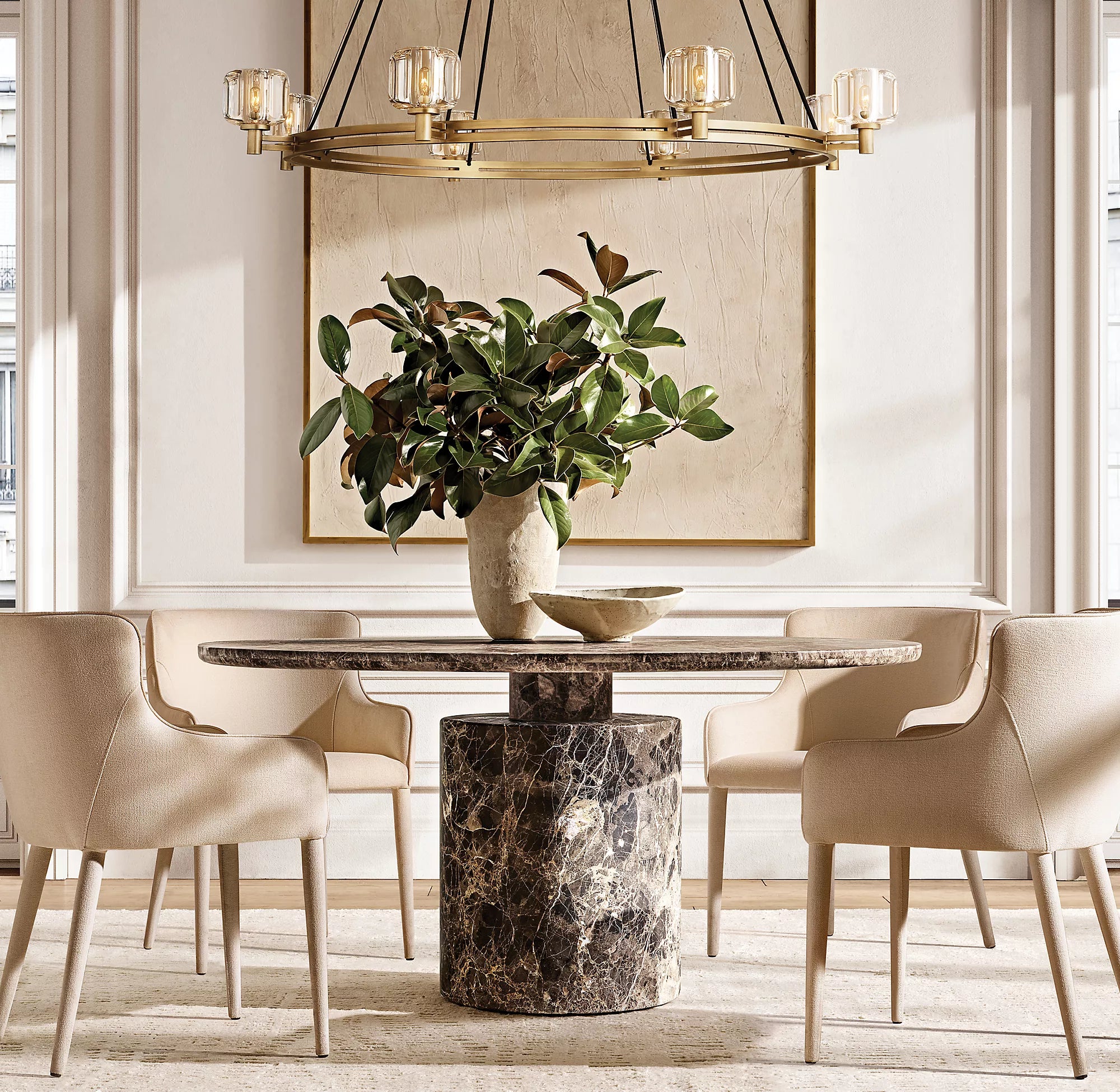 48 Inch Crystal Round Candle Chandelier - Demaret