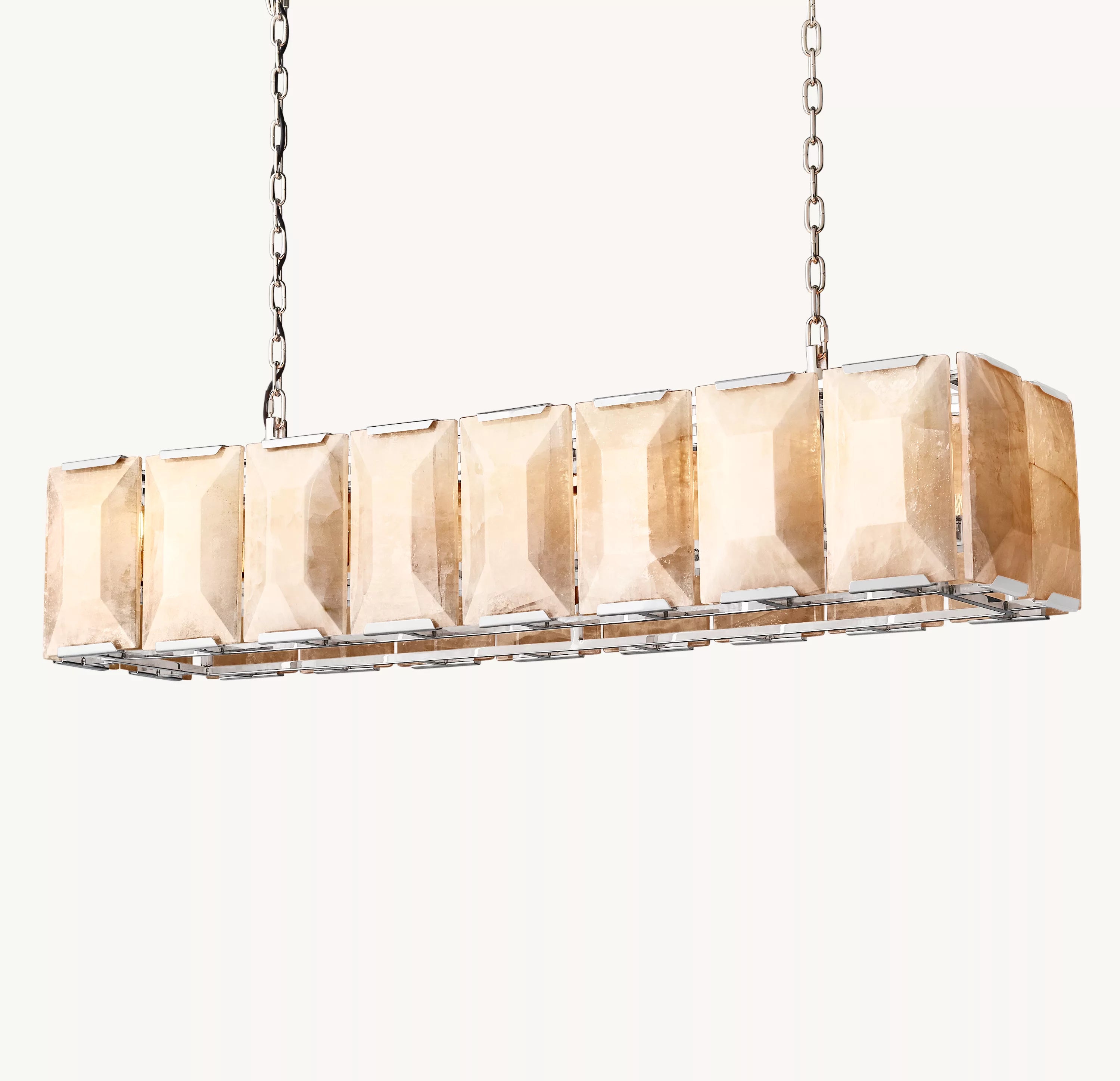 54 Inch Alabaster Rectangular Chandelier – Harlow