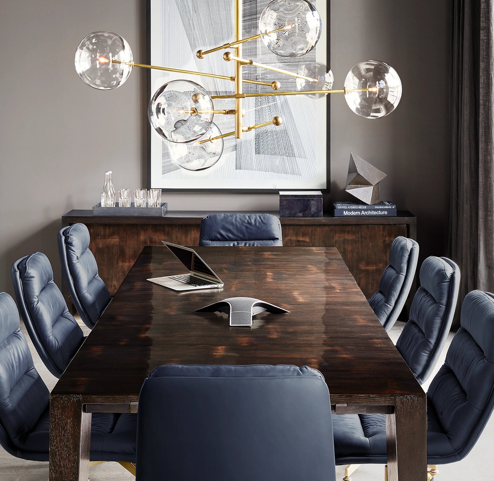 55 Inch Sputnik Globe Glass Chandelier - Mobile