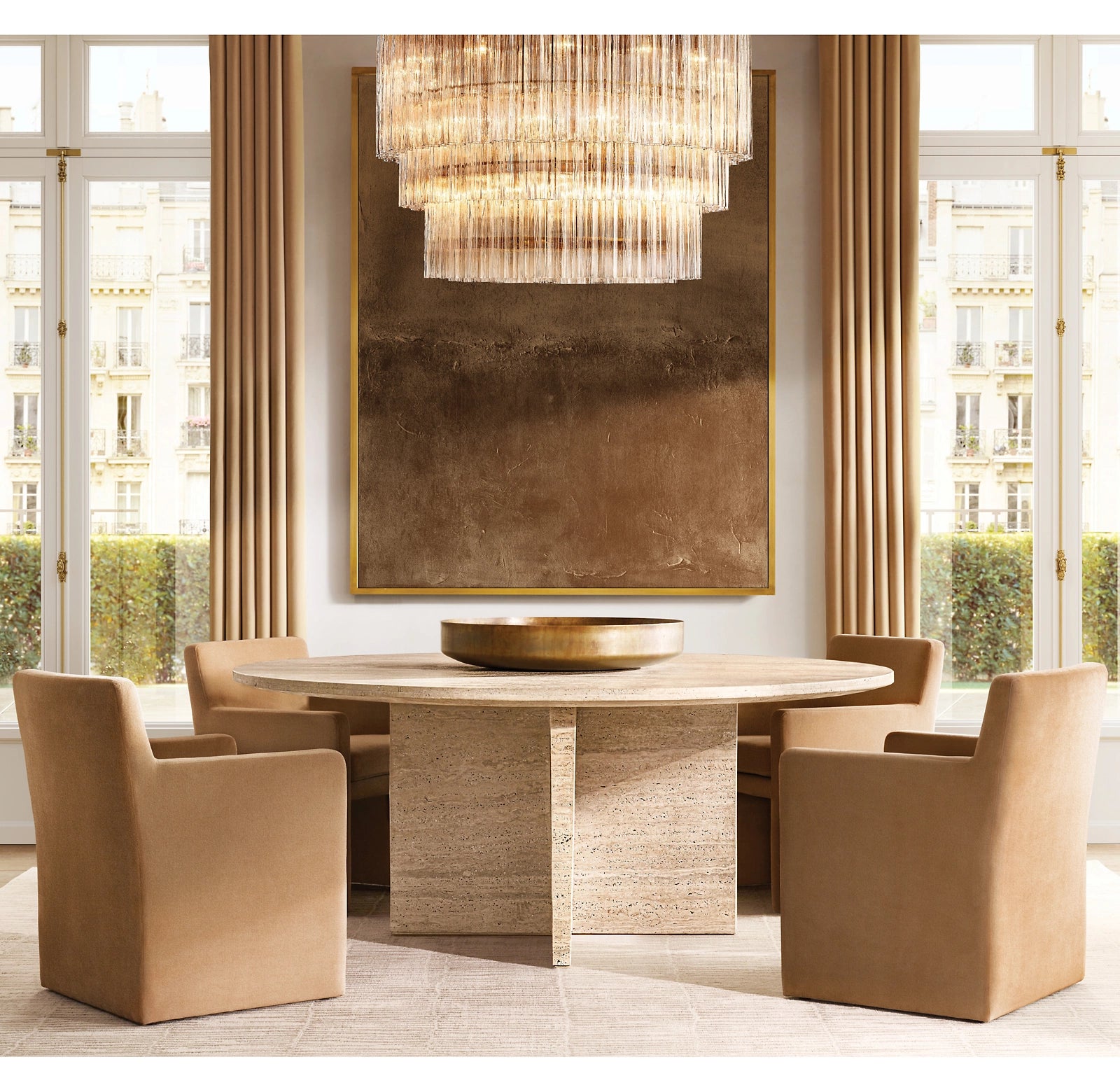 48 Inch Tronchi Glass Tiered Chandelier - Cielo