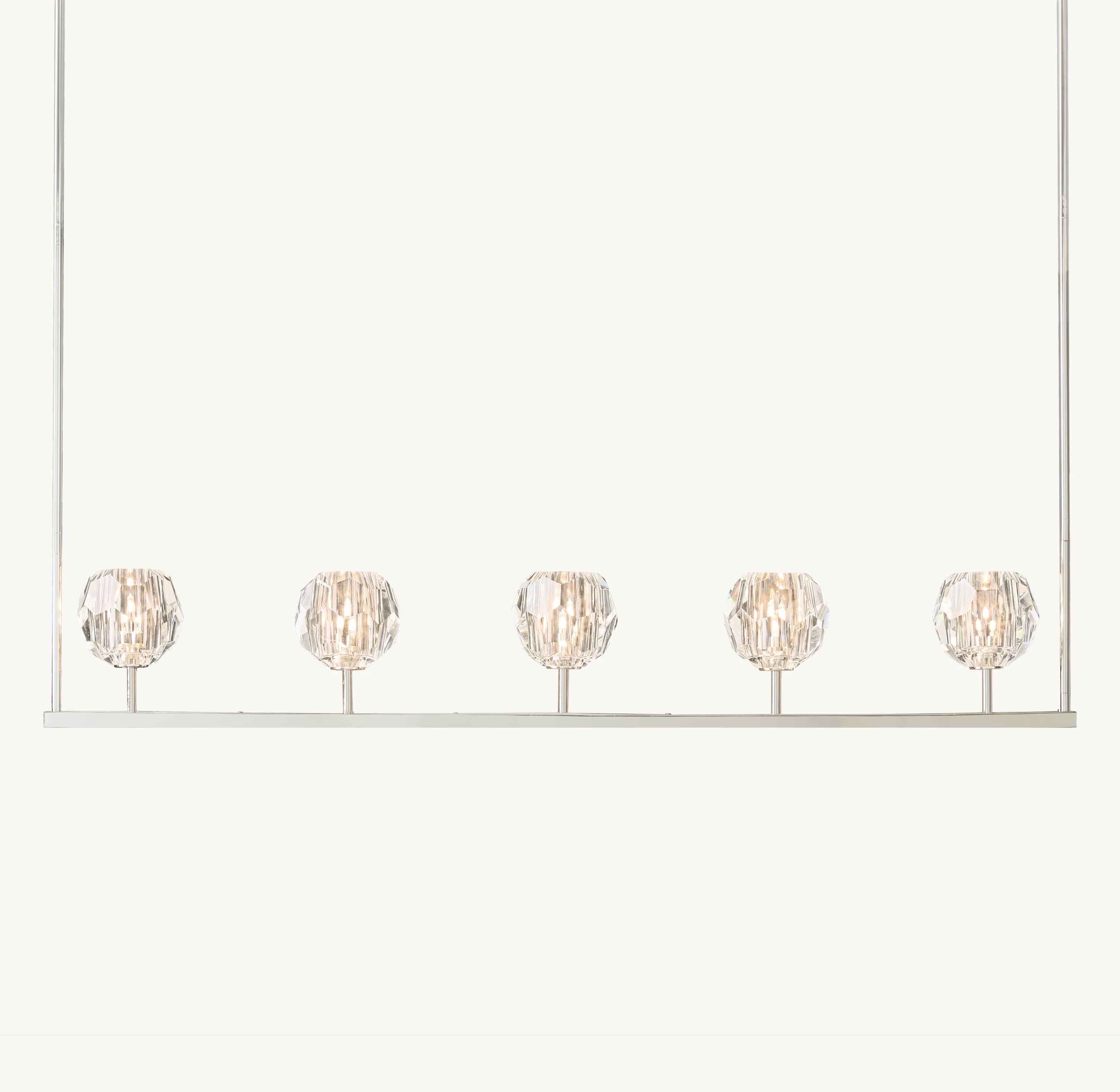 48 Inch Crystal Linear Chandelier – Boule