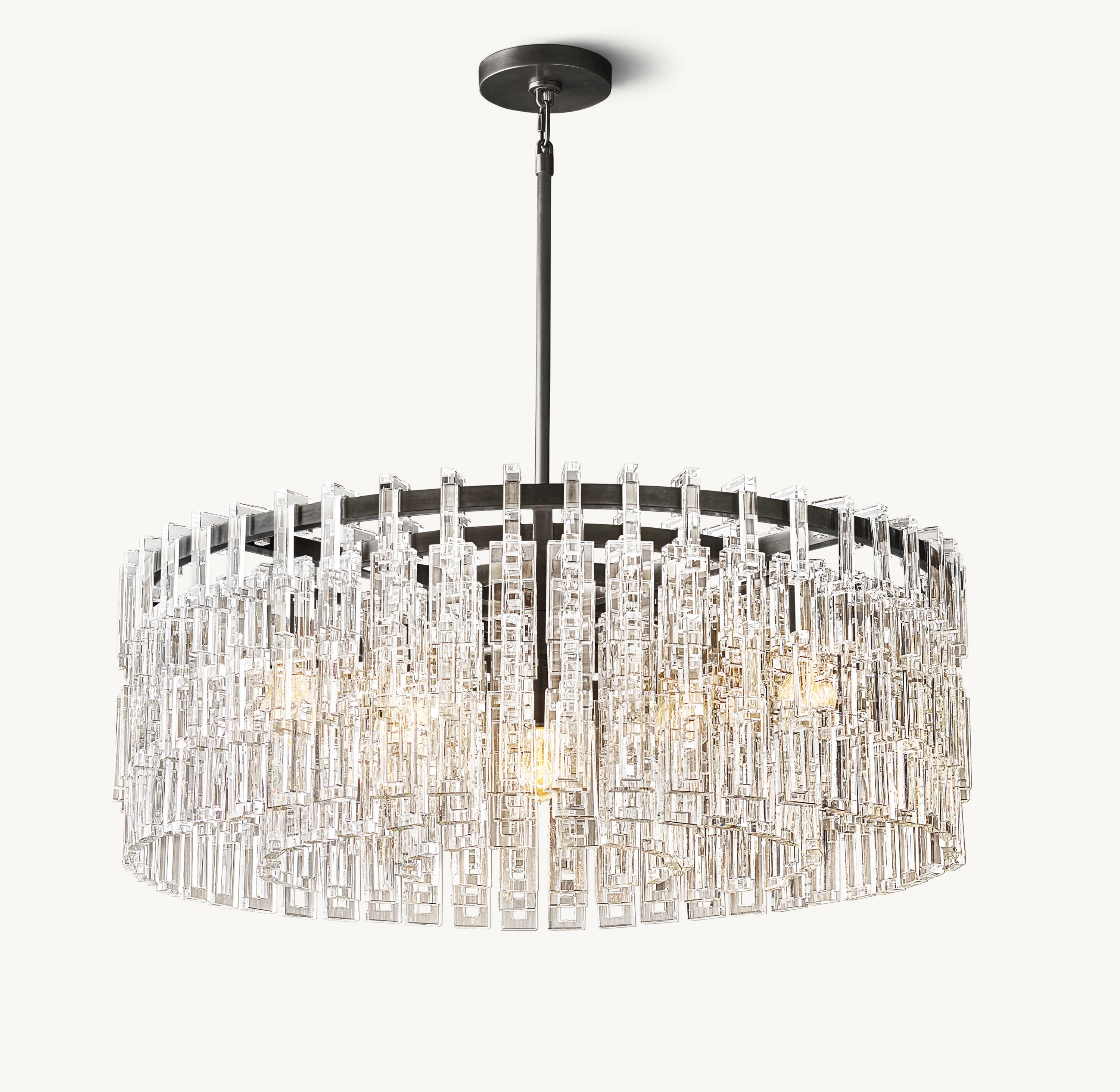 36 Inch Cascading Chain Crystal Chandelier - Marignan