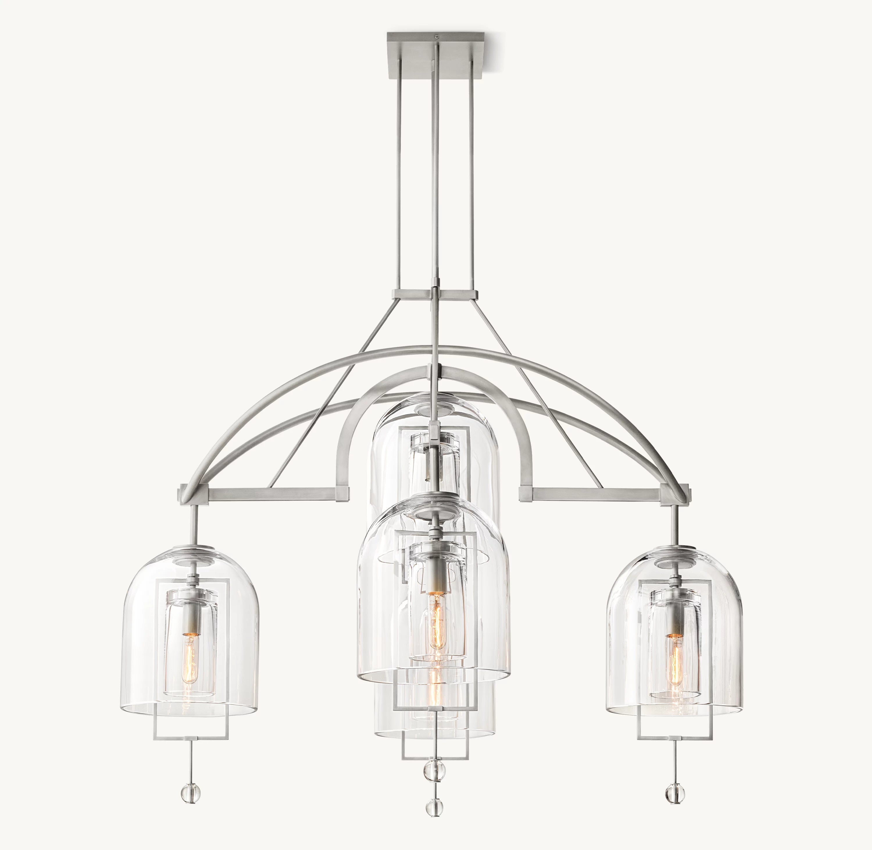 48 Inch Bell Glass Chandelier - Fulcrum
