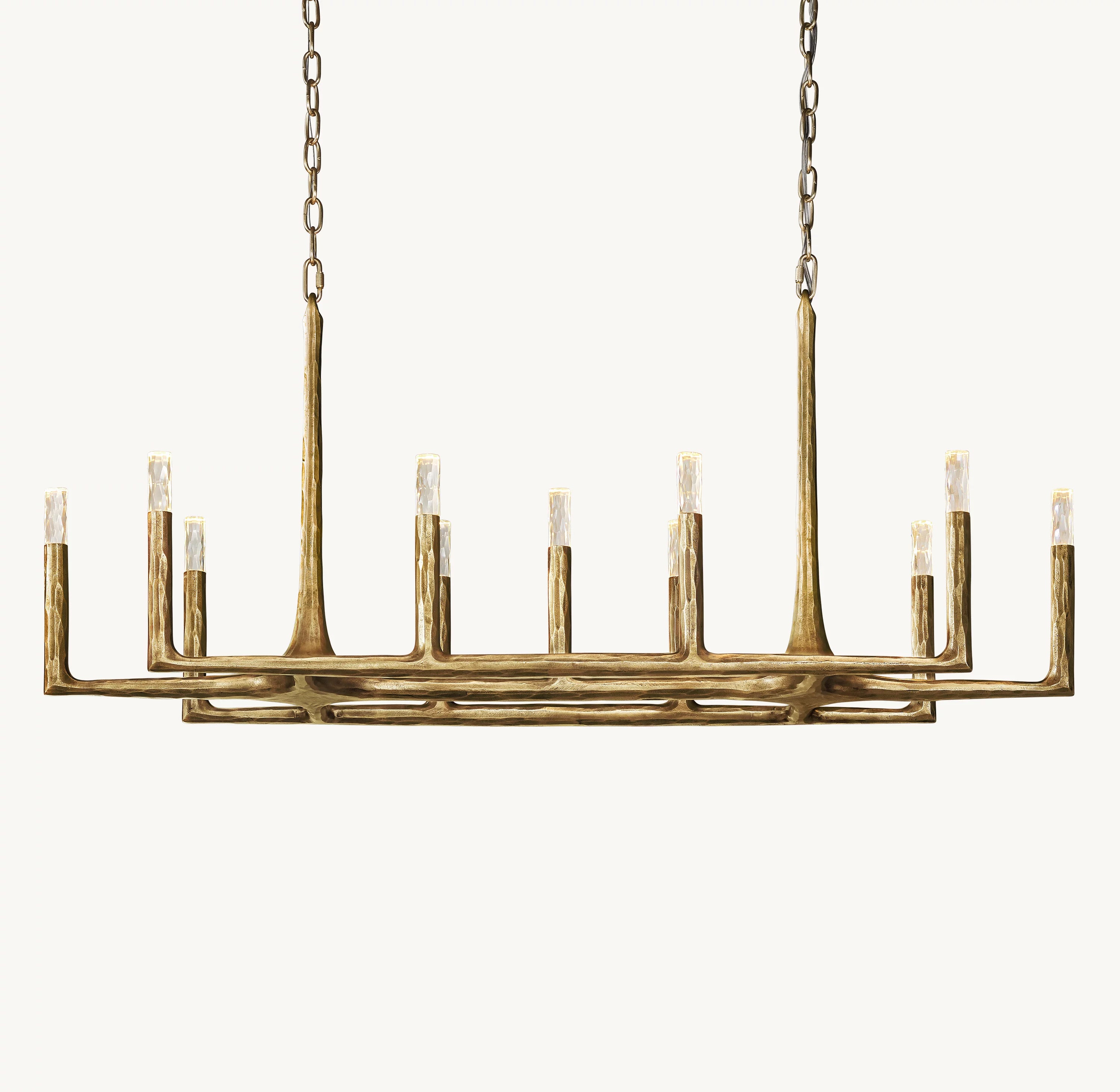 54 Inch Forged Candlestick Linear Chandelier - Thaddeus