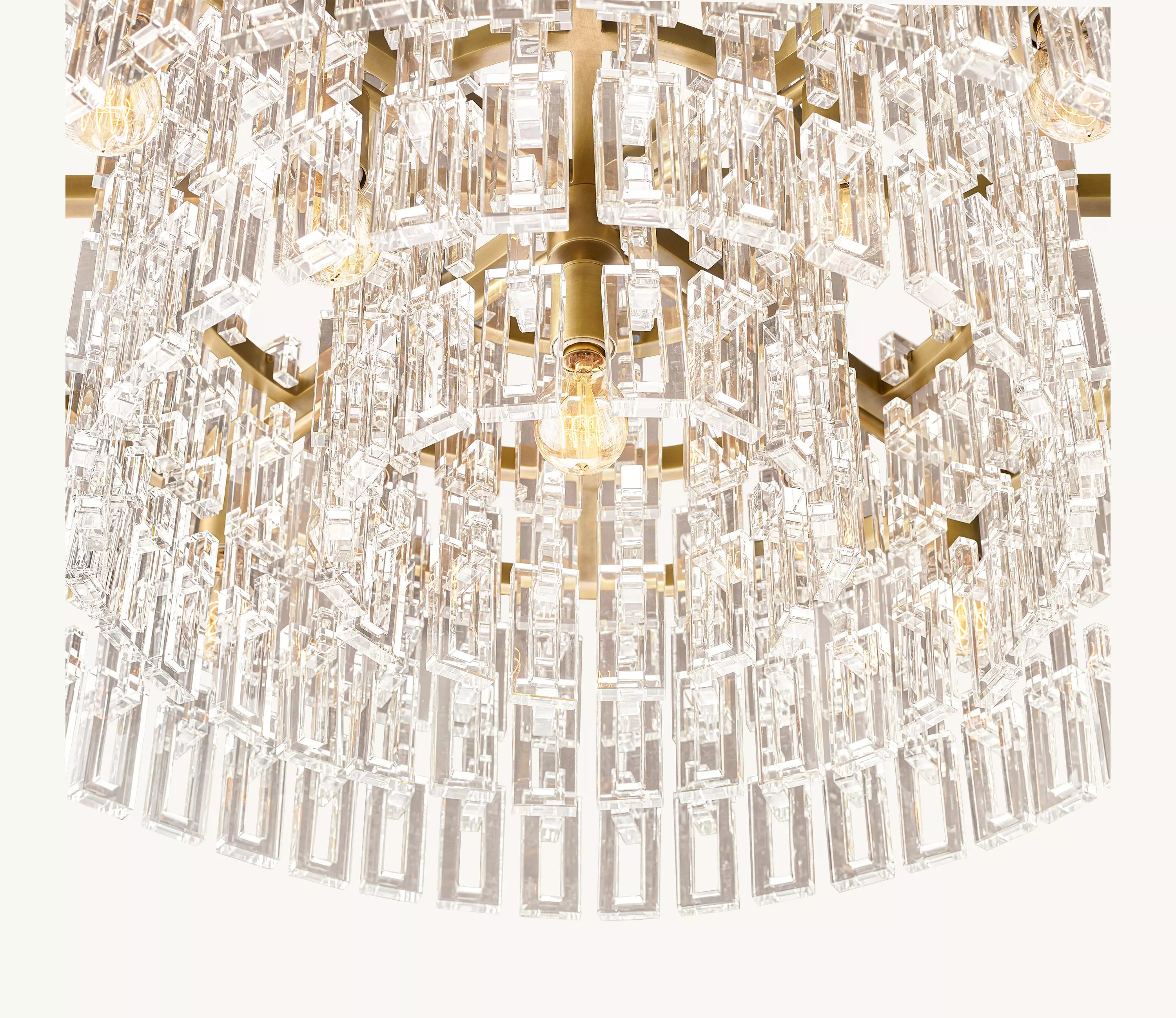 36 Inch Cascading Chain Crystal Chandelier - Marignan