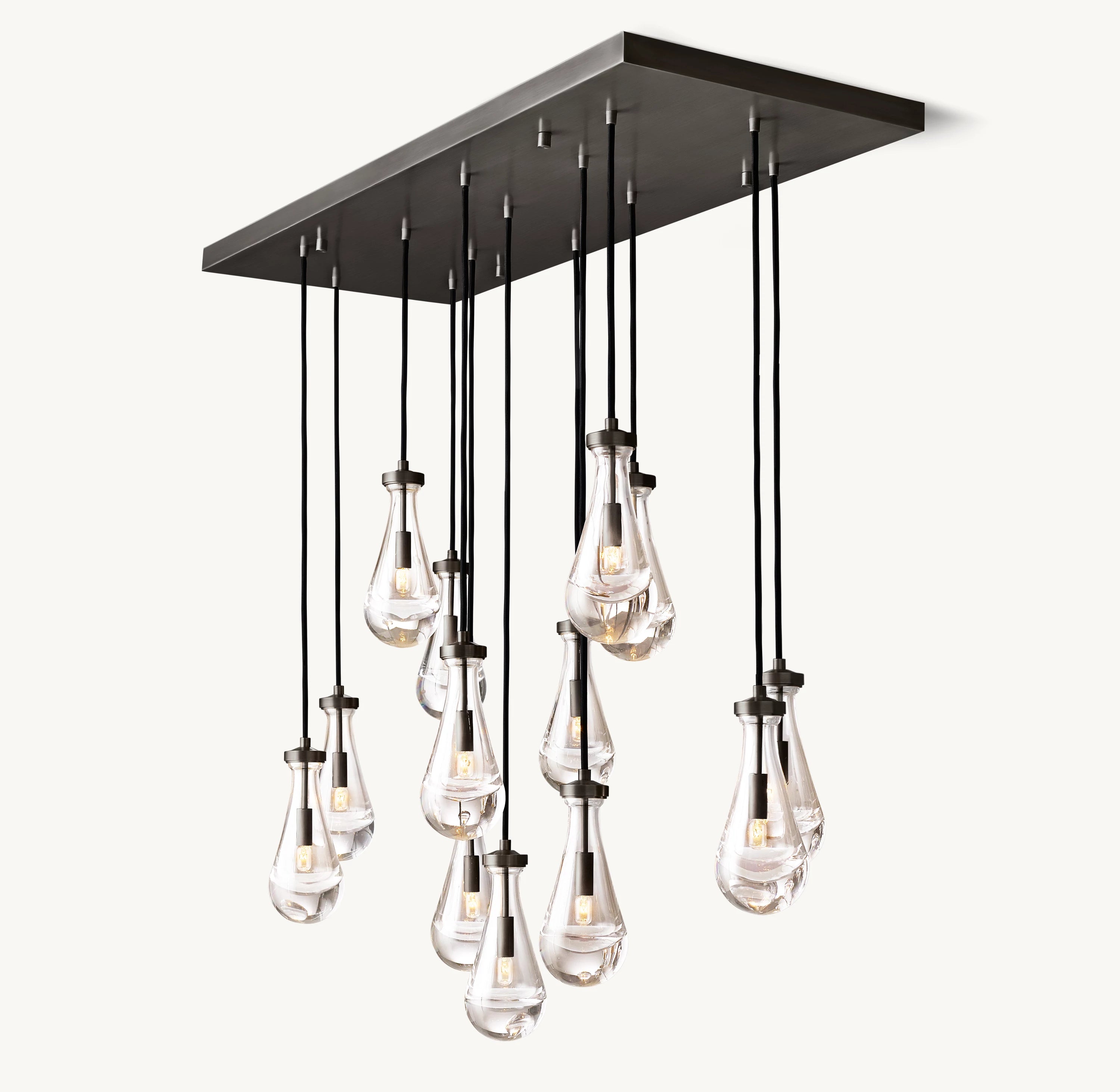 54 Inch Raindrop Linear Chandelier – Ava