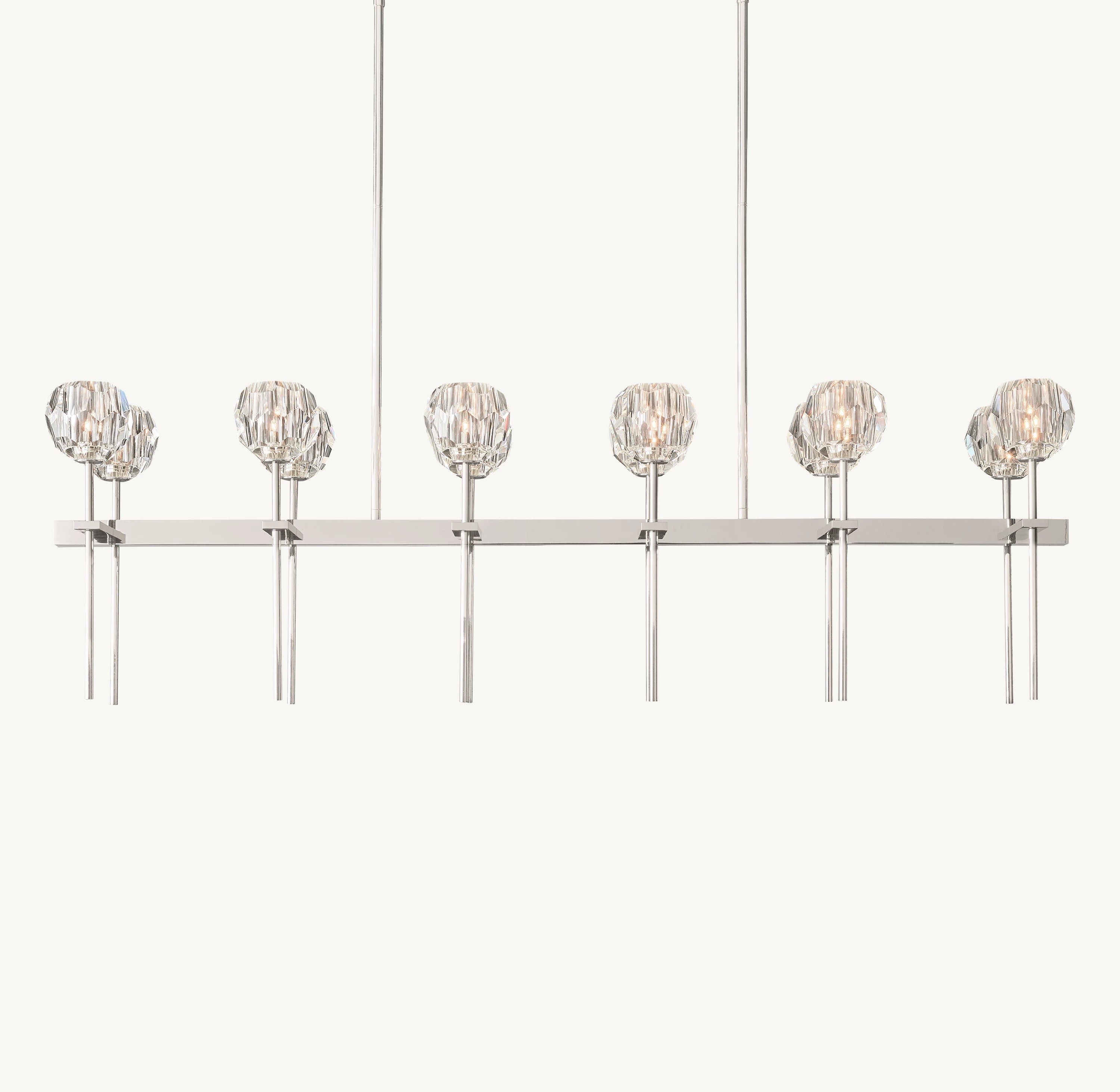 60 Inch Crystal Double Linear Chandelier – Boule