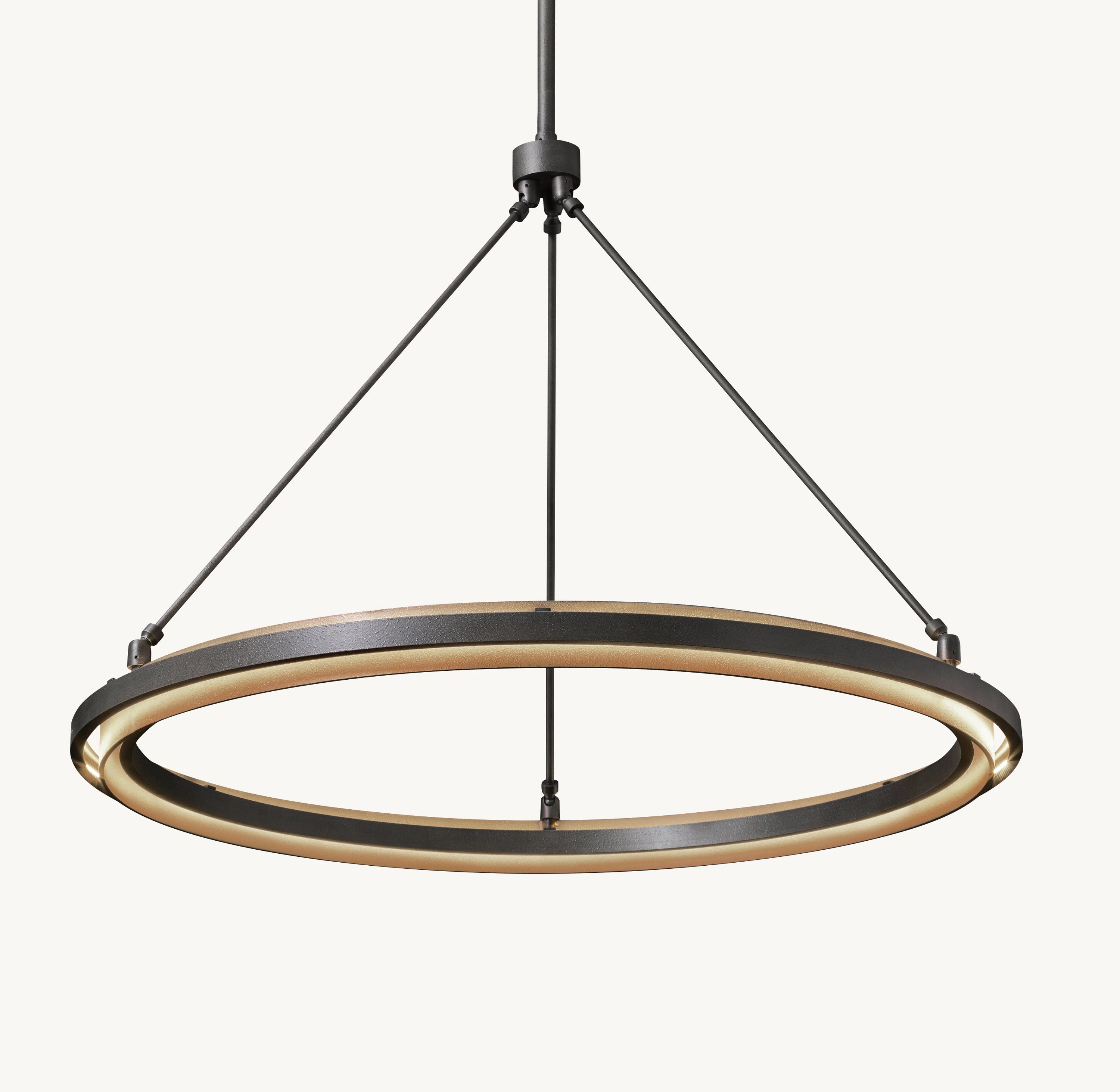 36 Inch Forged Iron Ring LED Chandelier - Peralta