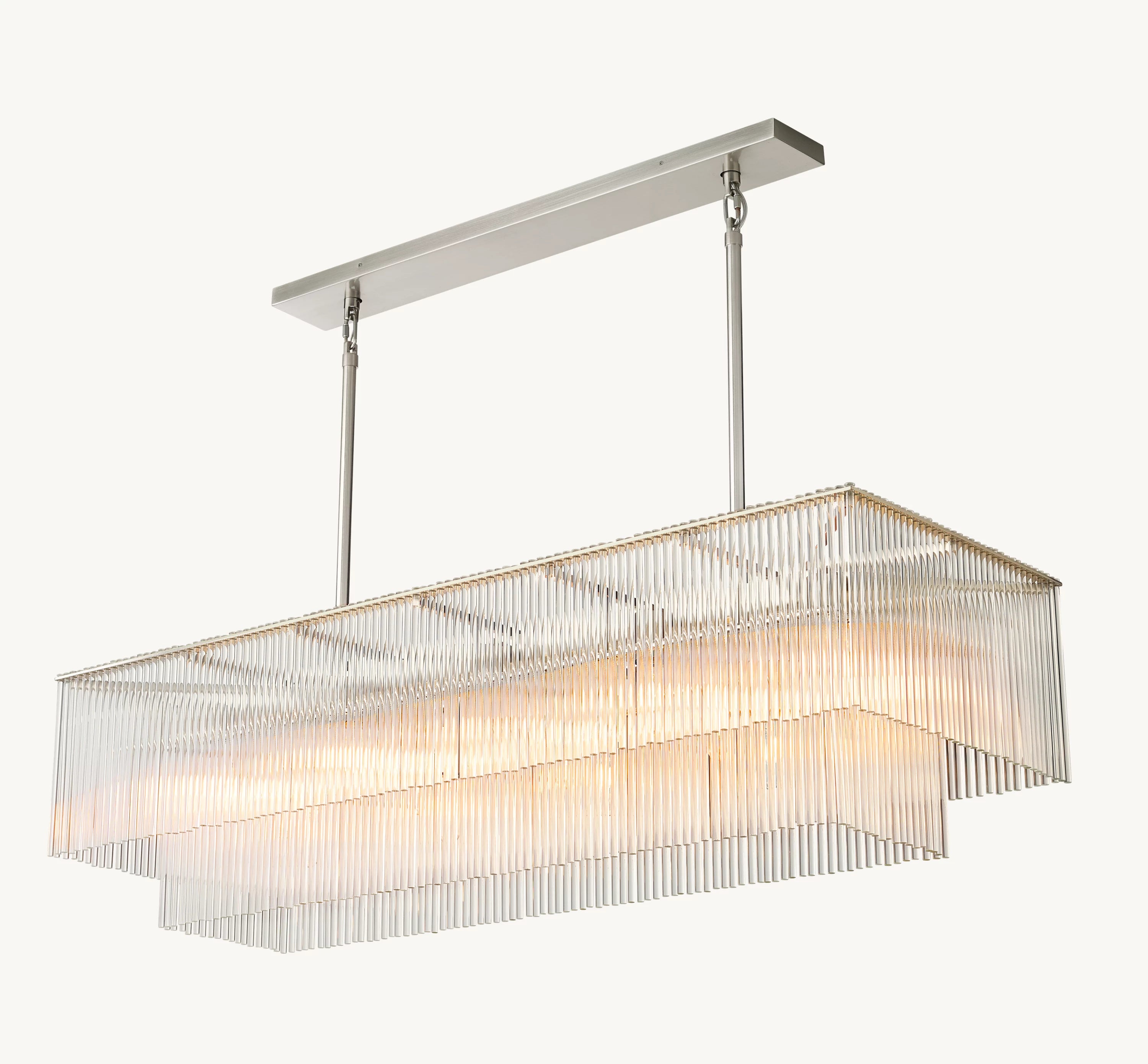 54 Inch Crystal Rod Rectangular Chandelier - Amadeo