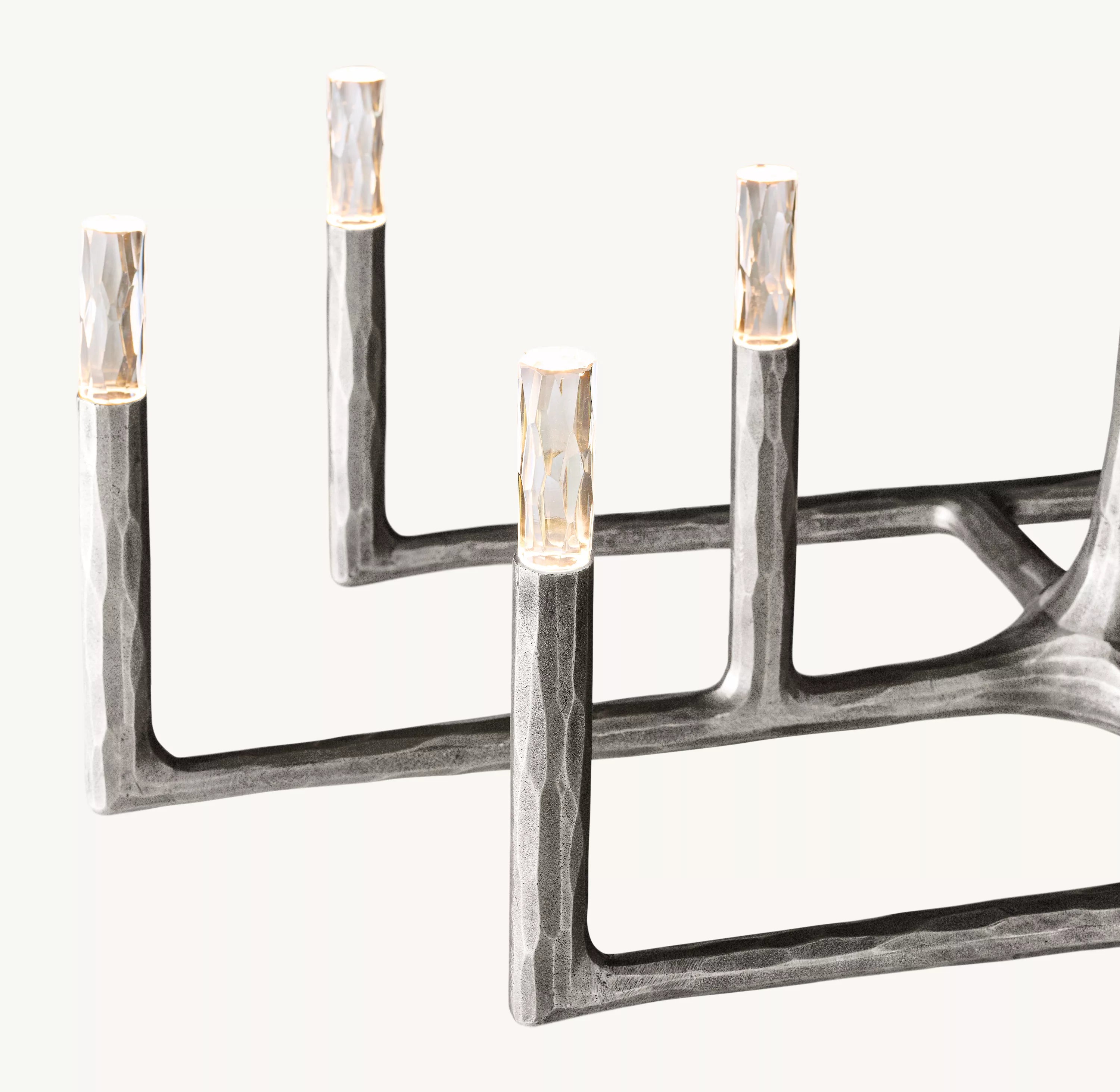 72 Inch Forged Candlestick Linear Chandelier - Thaddeus