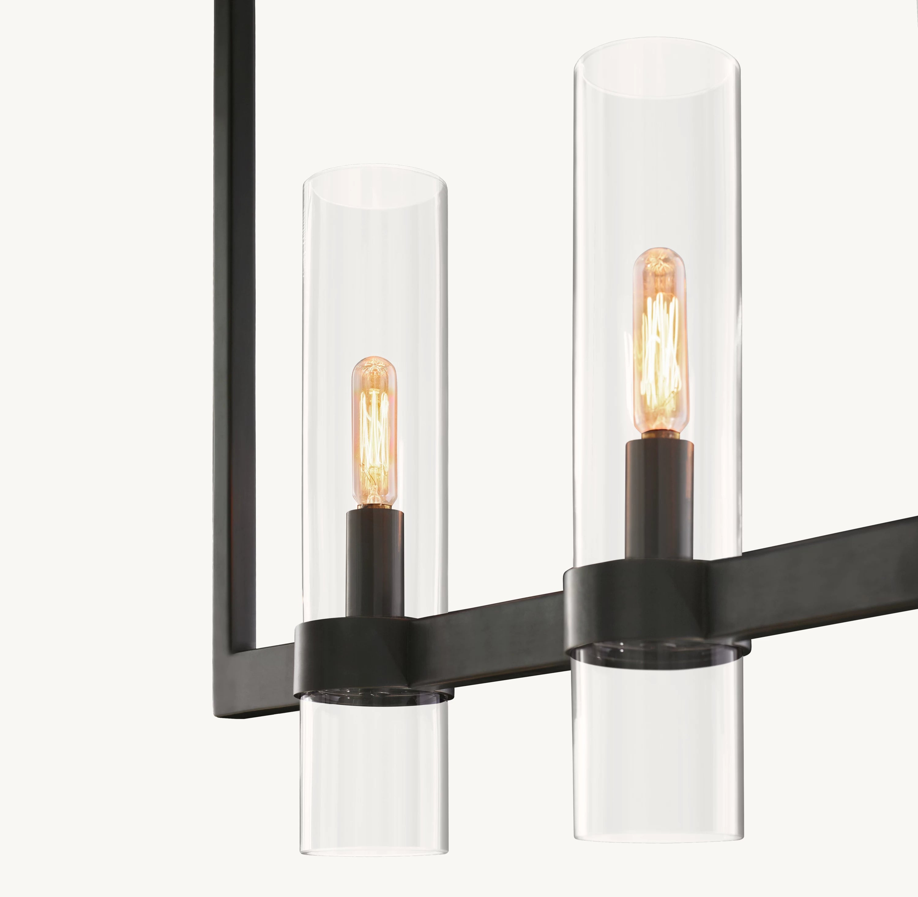 69 Inch Cylindrical Glass Candle Linear Chandelier - Ravelle