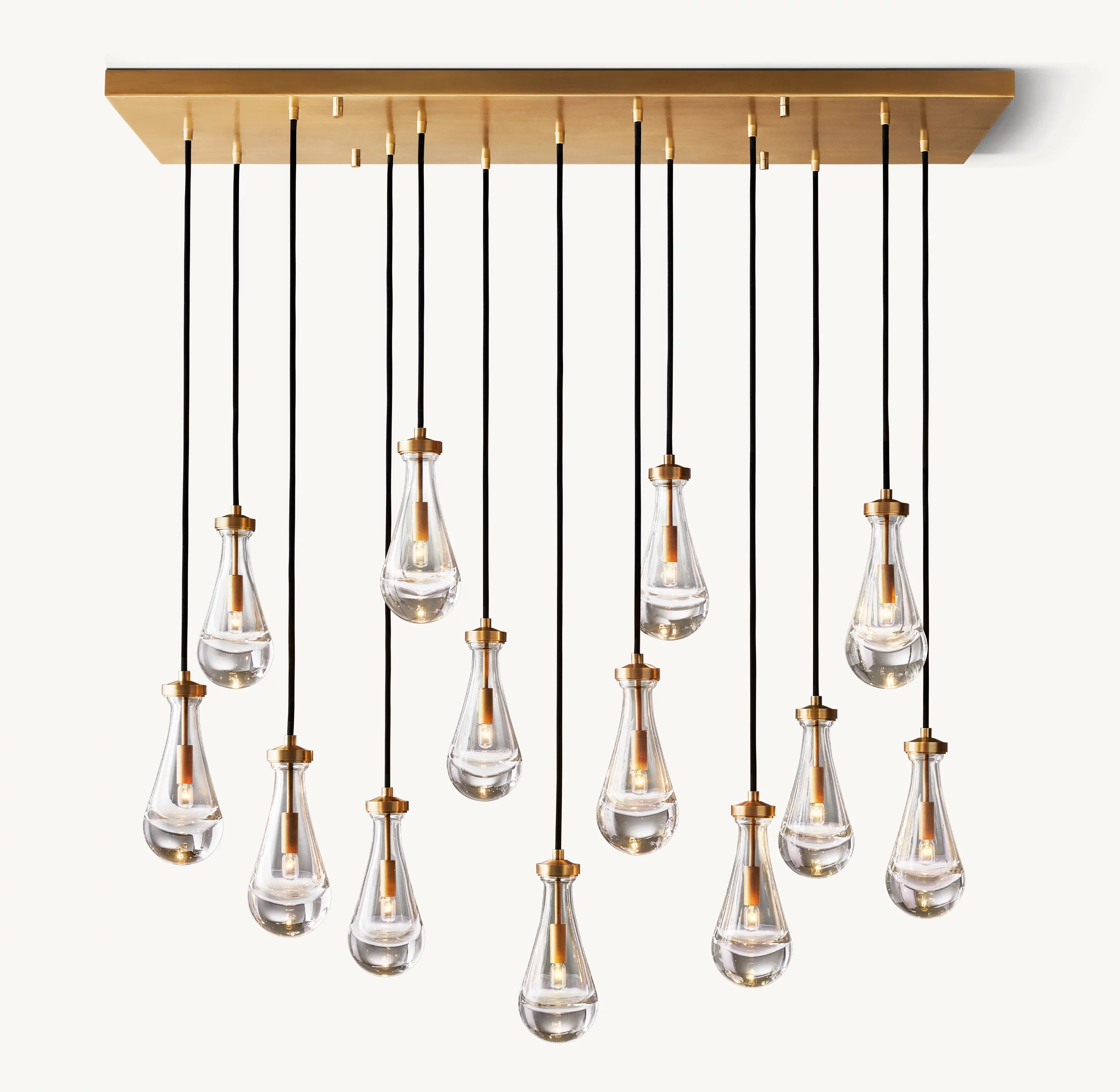 54 Inch Raindrop Linear Chandelier – Ava