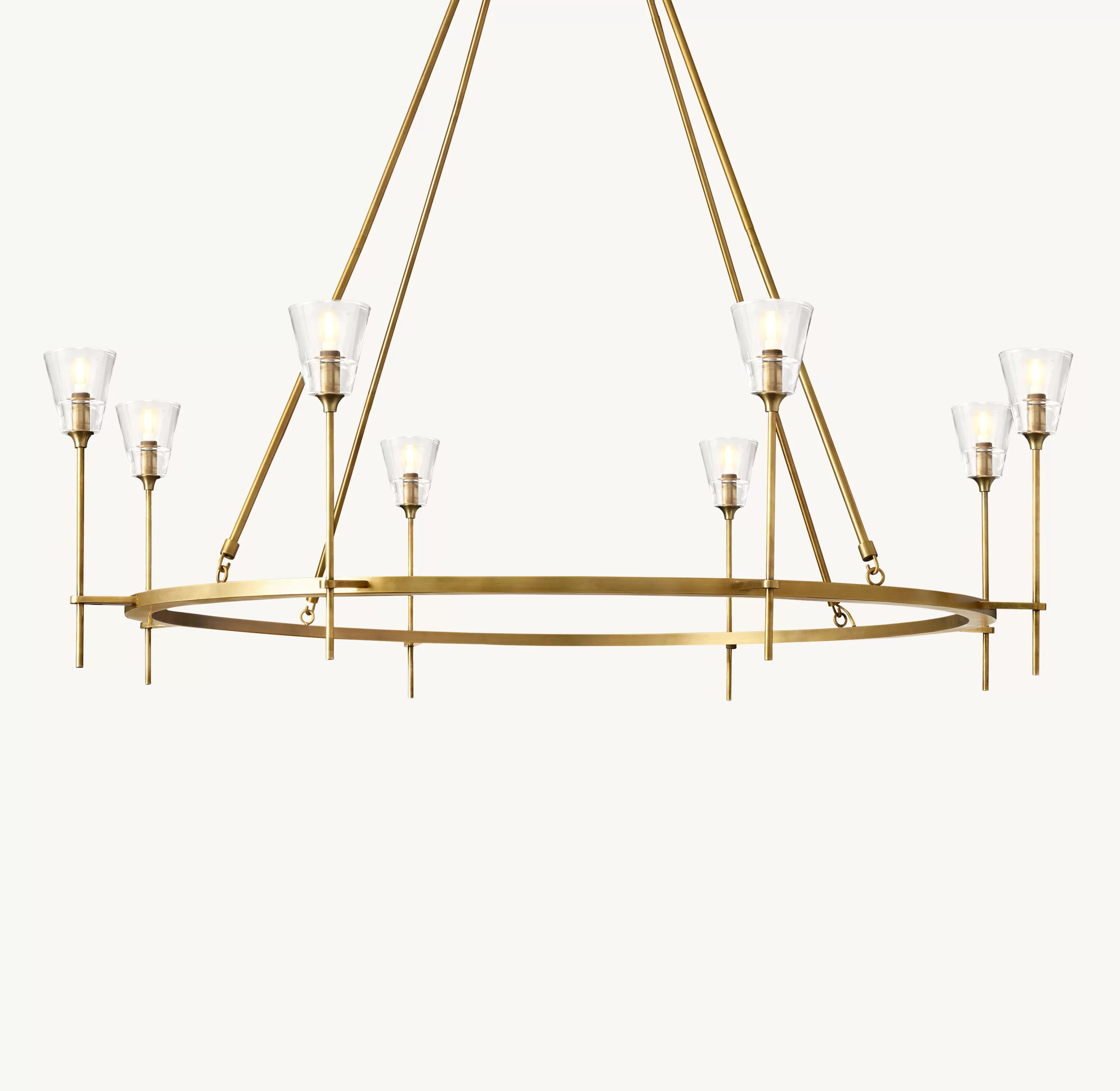 58 Inch Torch Round Chandelier - Verre