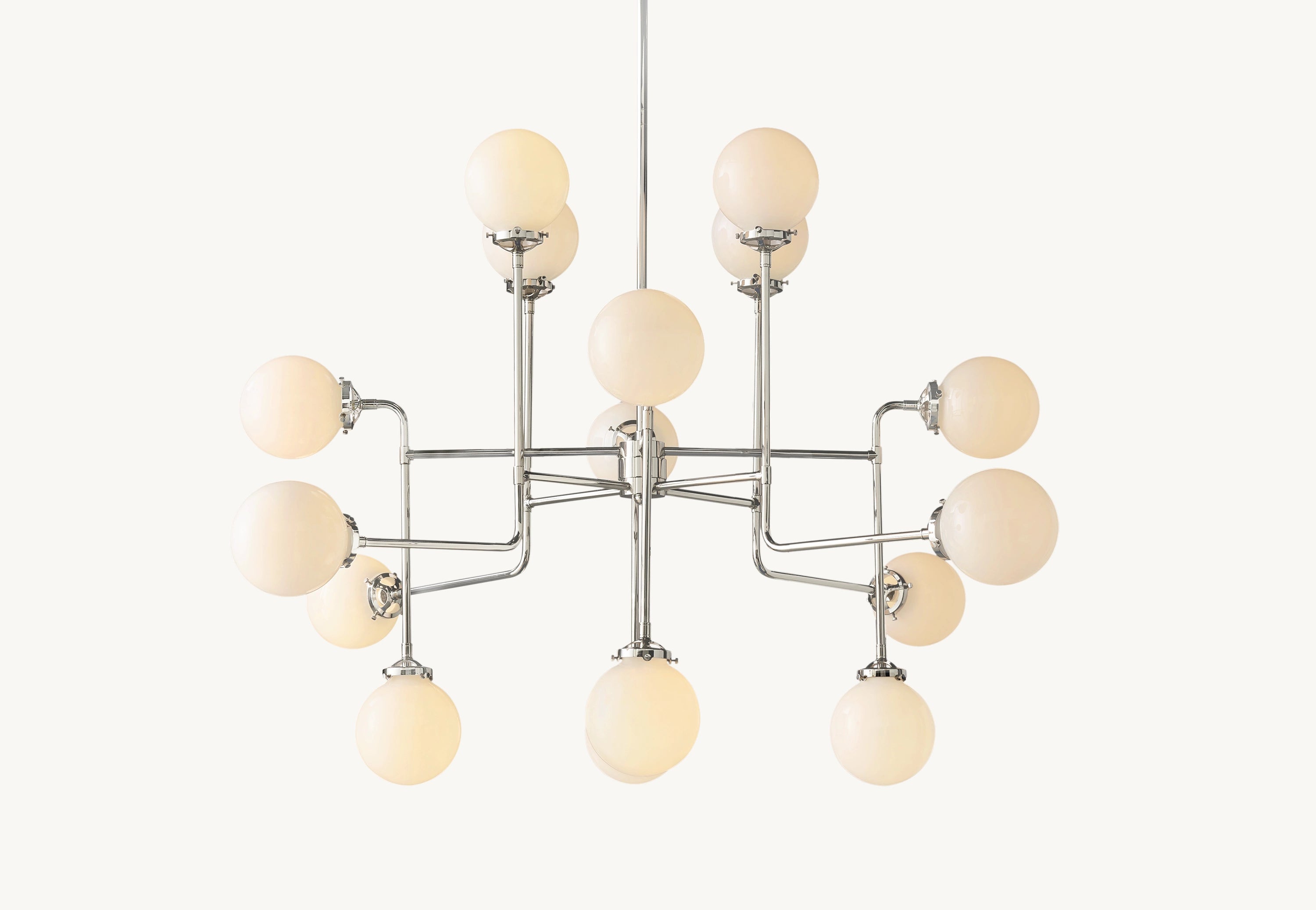 56 Inch Milk Glass Sputnik Globe Chandelier - Bistro