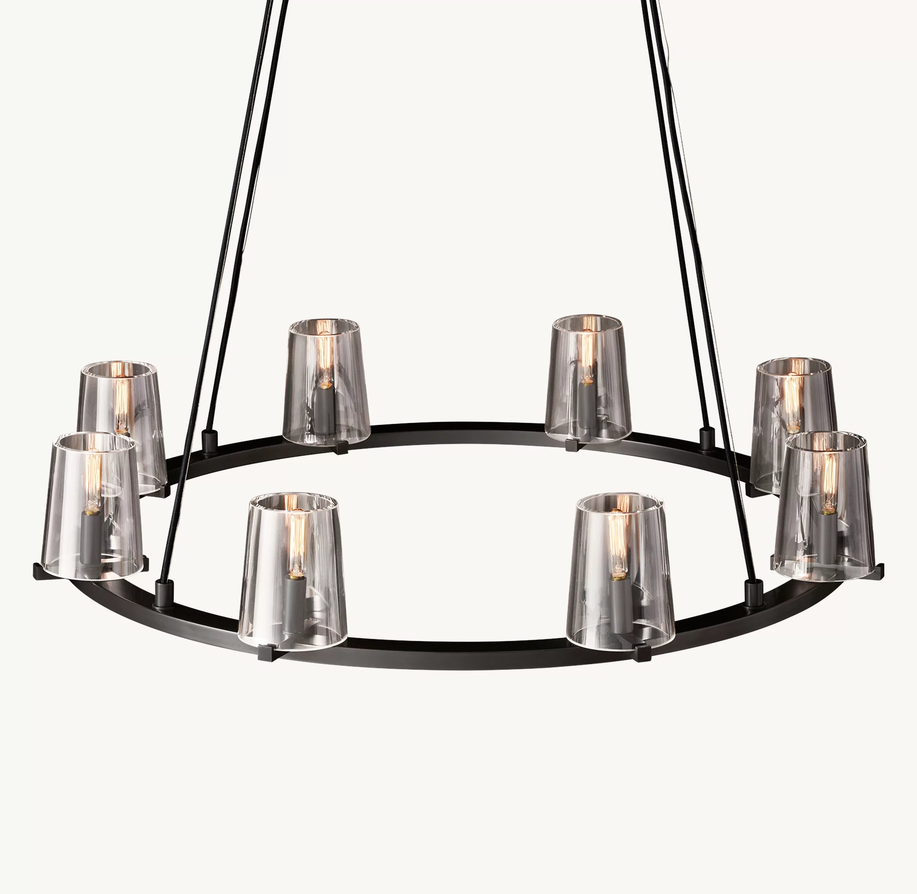 36 Inch Hurricane Candle Ring Chandelier - Pauillac