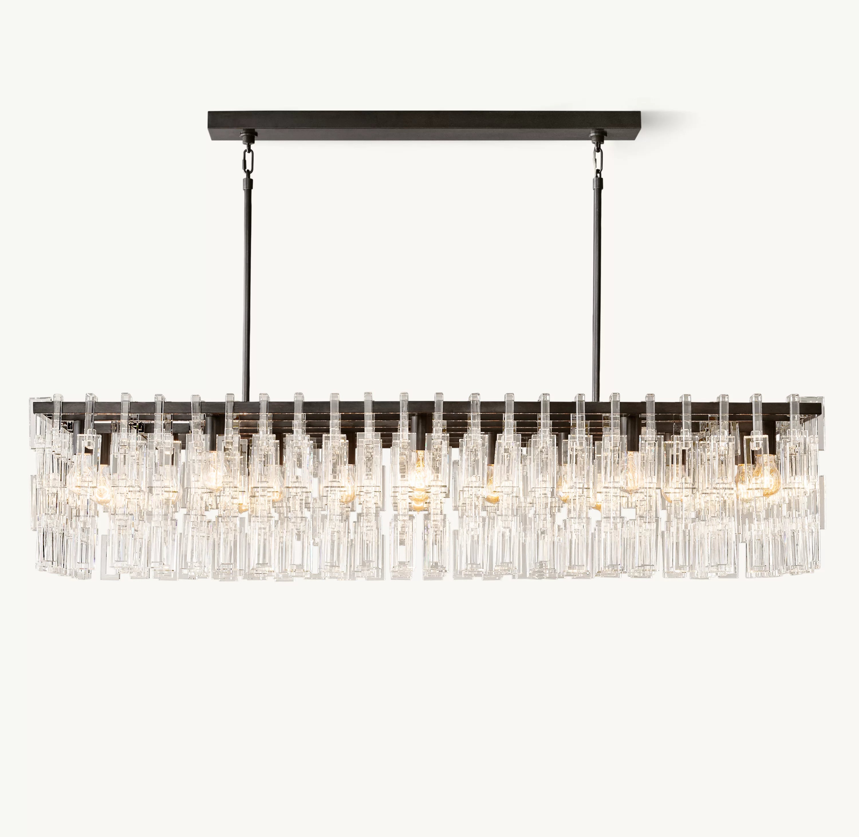 60 Inch Chain Crystal Rectangular Chandelier - Marignan
