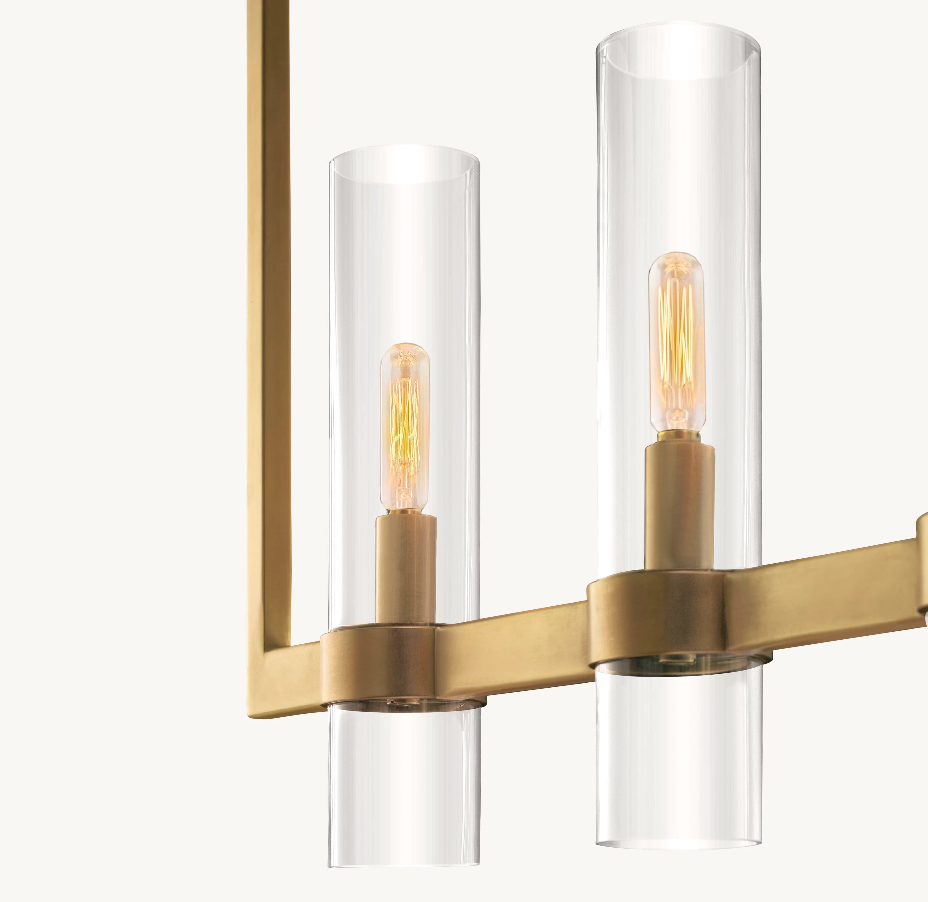 69 Inch Cylindrical Glass Candle Linear Chandelier - Ravelle