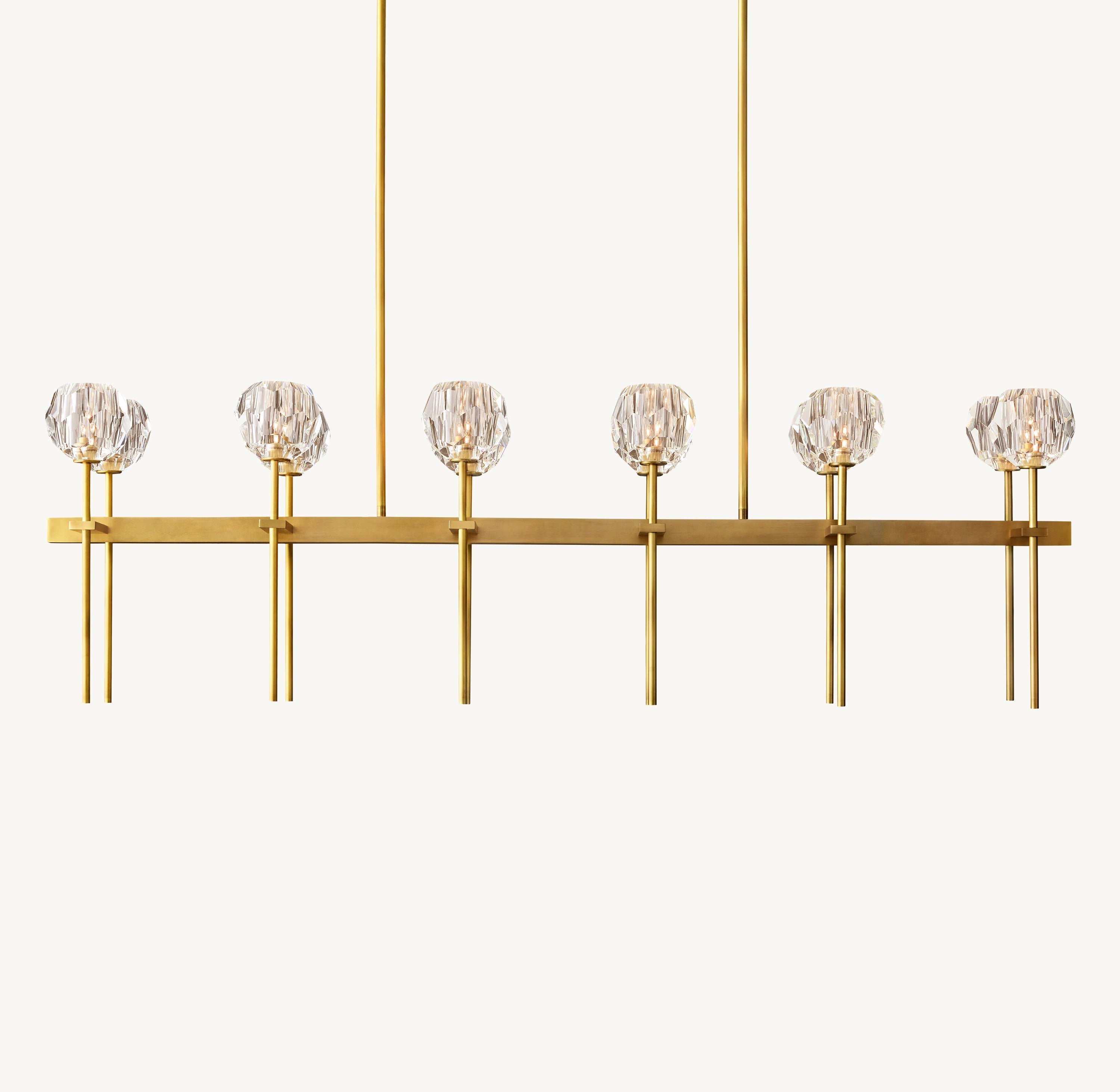 60 Inch Crystal Double Linear Chandelier – Boule