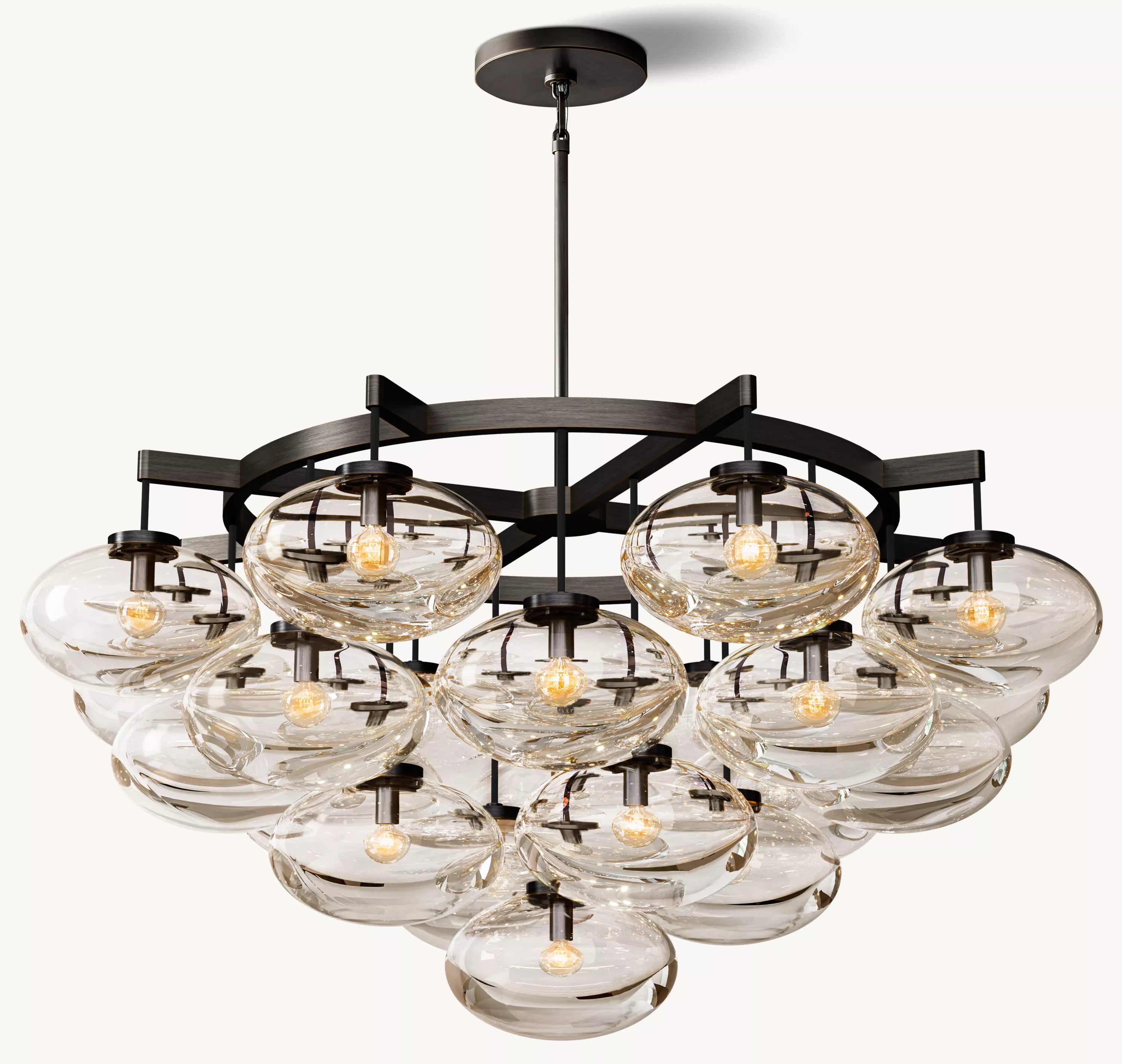 48 Inch Globe Glass Cluster Chandelier - Cabrette