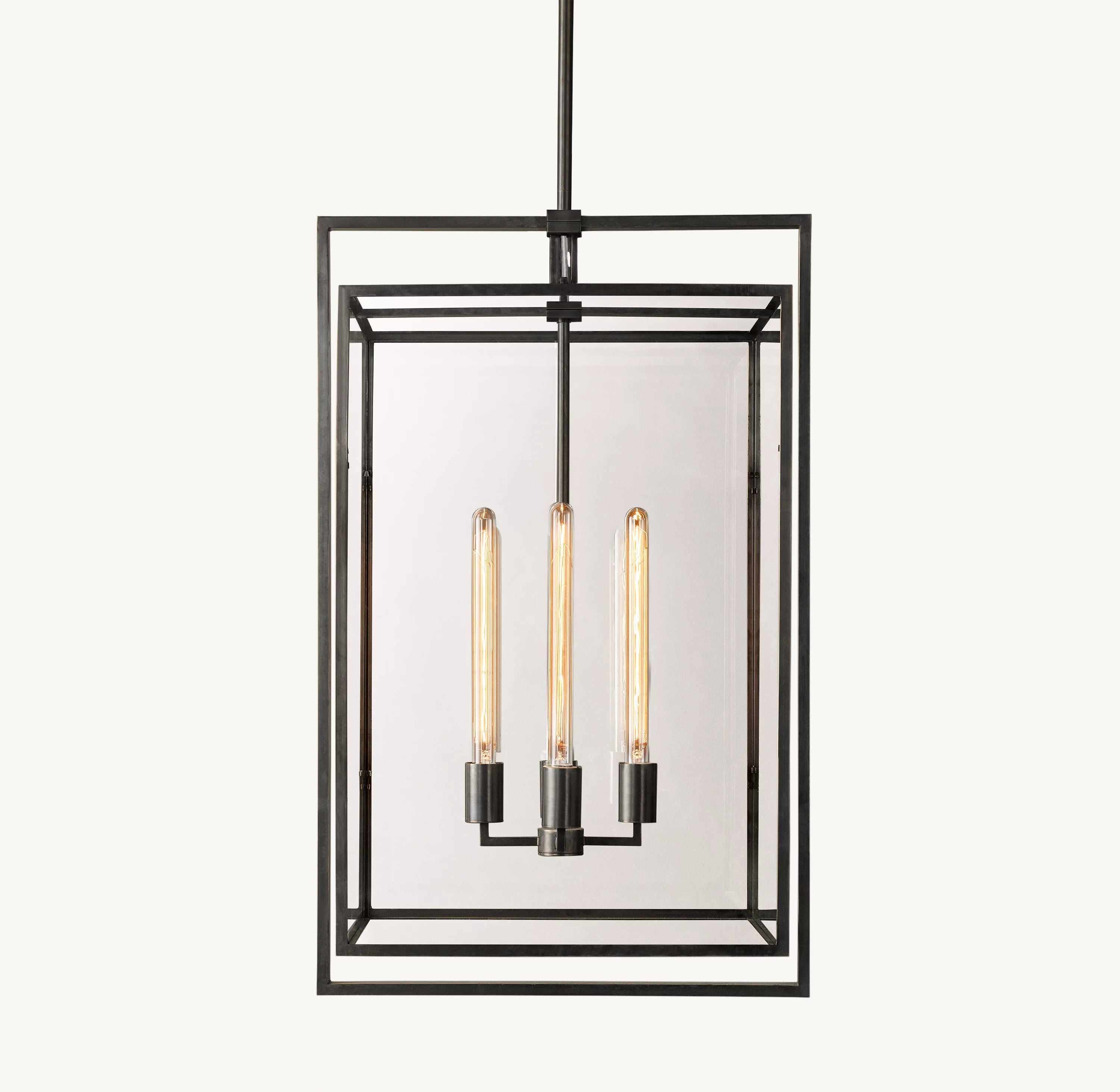 21 Inch Glass Lantern Pendant Light - Beckman