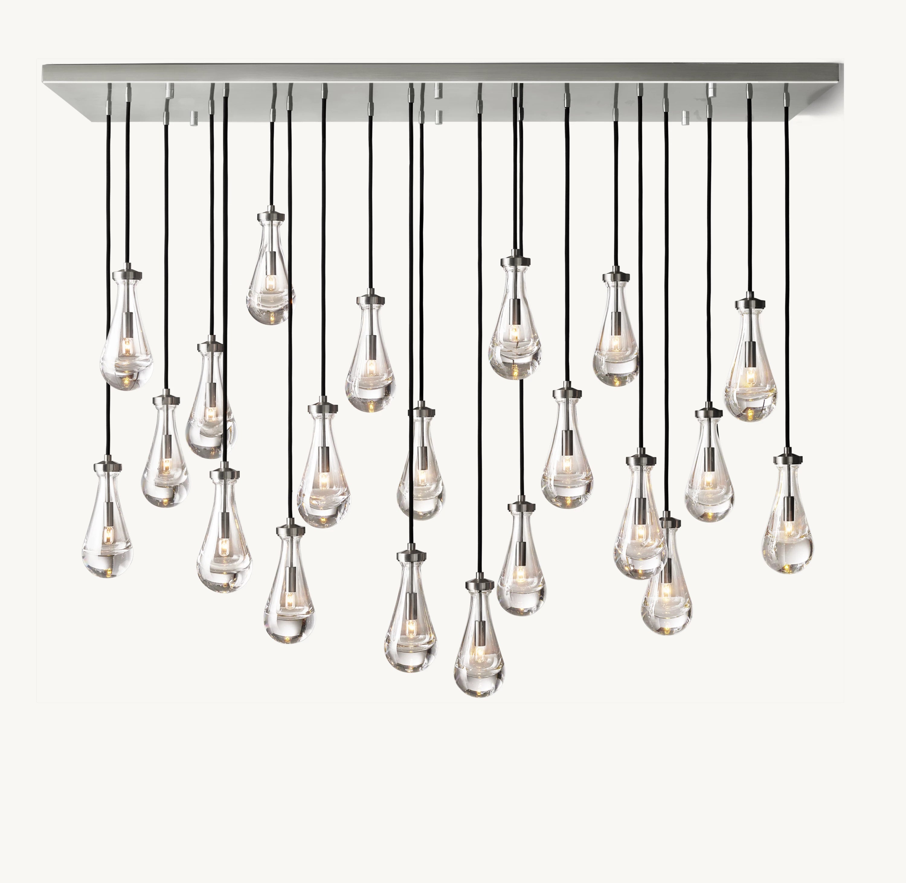 72 Inch Raindrop Linear Chandelier – Ava