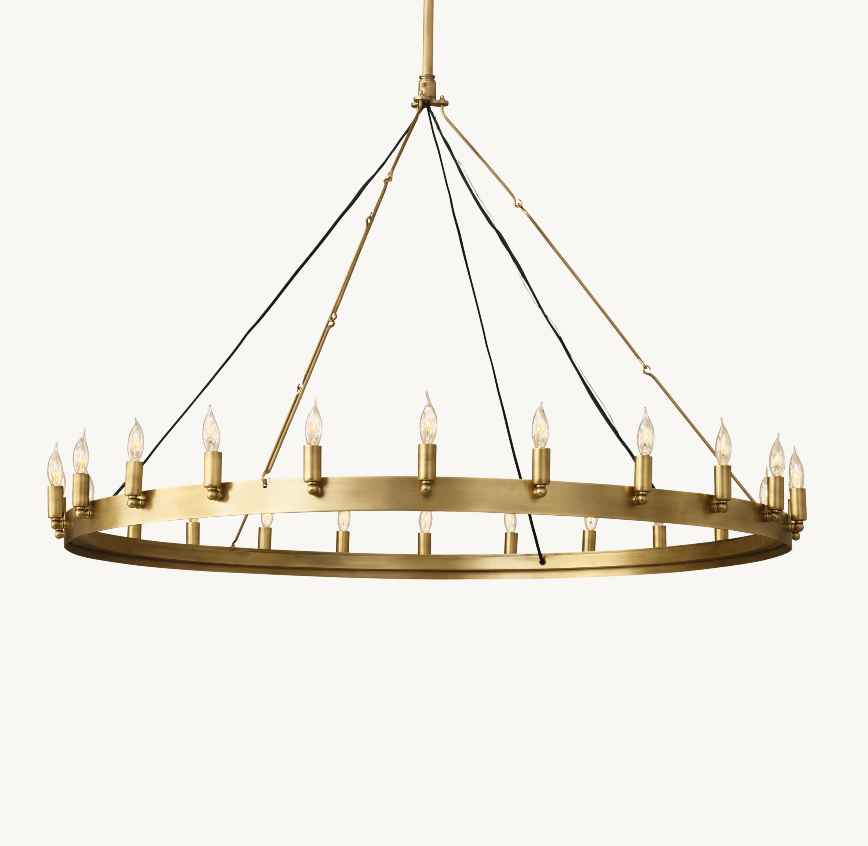 50 Inch Vintage Filament Bent Tip Candle Round Chandelier - Camino