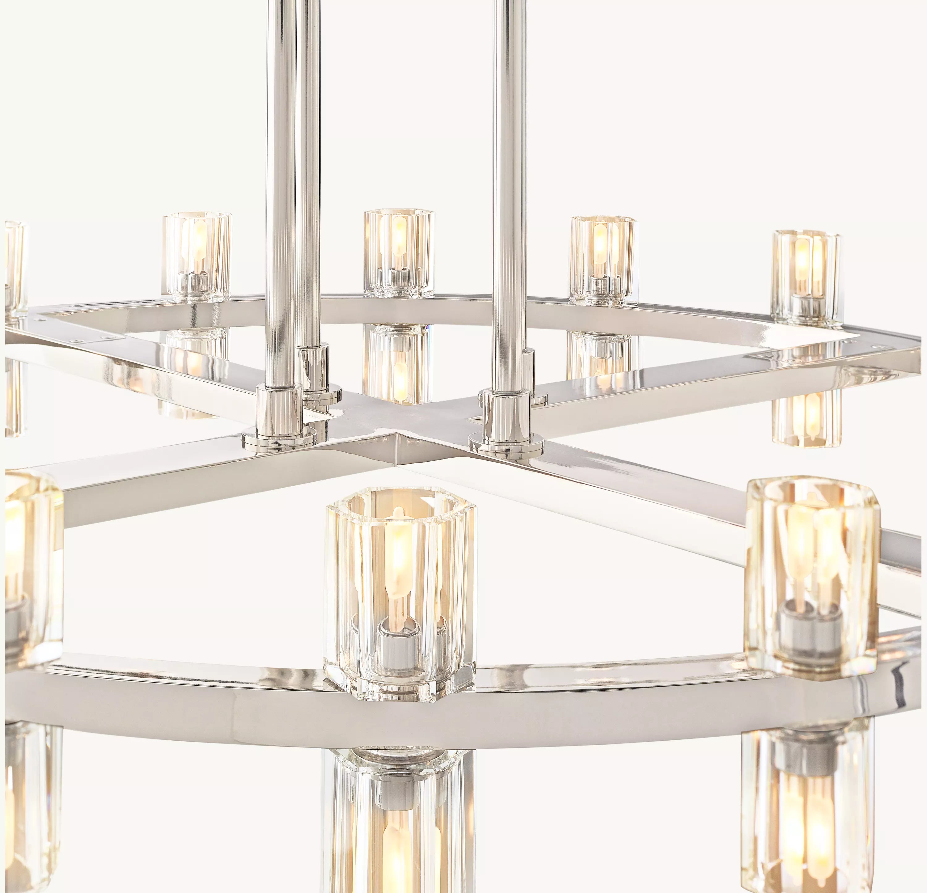 60 Inch Hexagonal Crystal Tiered Chandelier – Arcachon