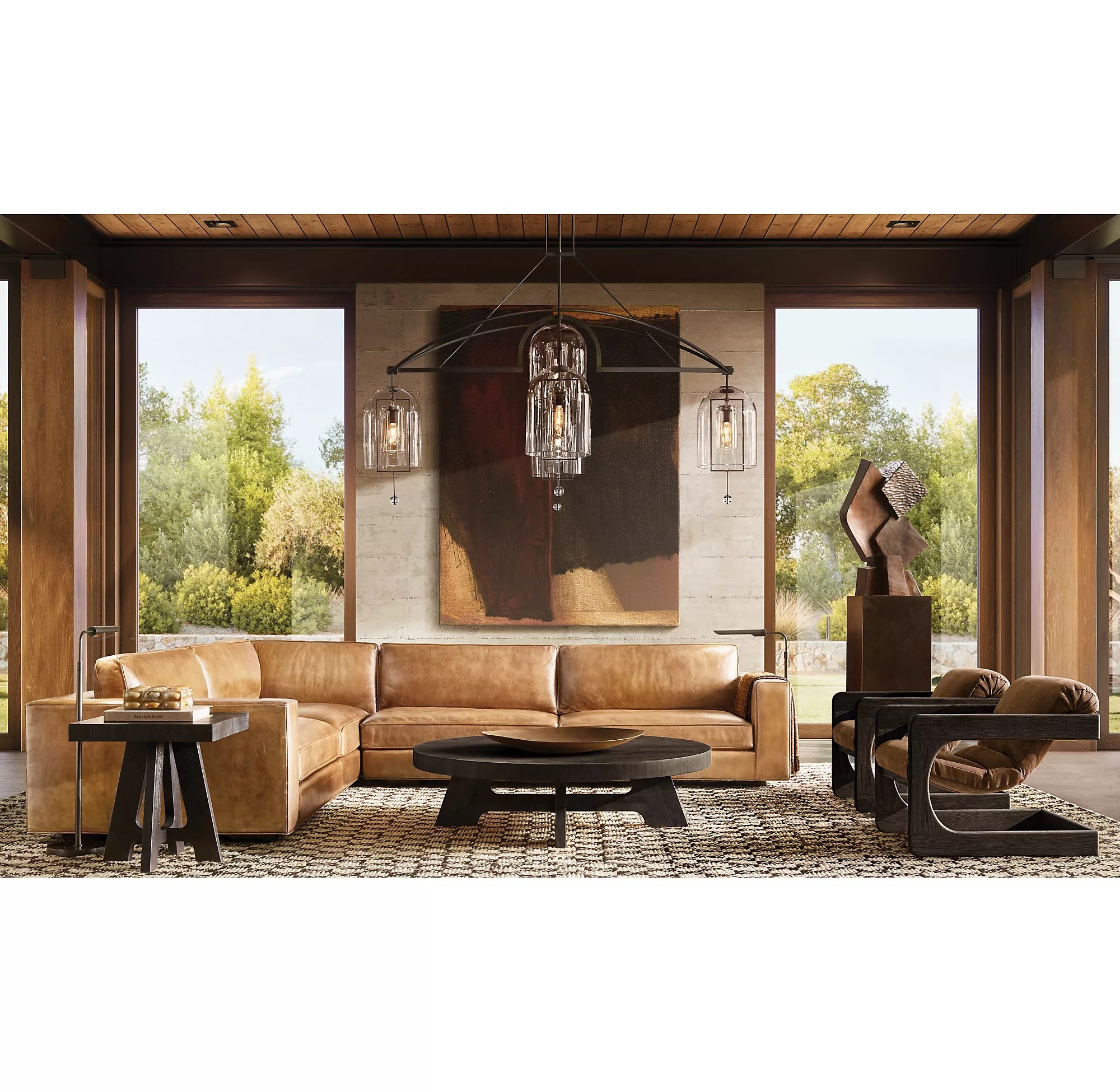 61 Inch Bell Glass Chandelier - Fulcrum