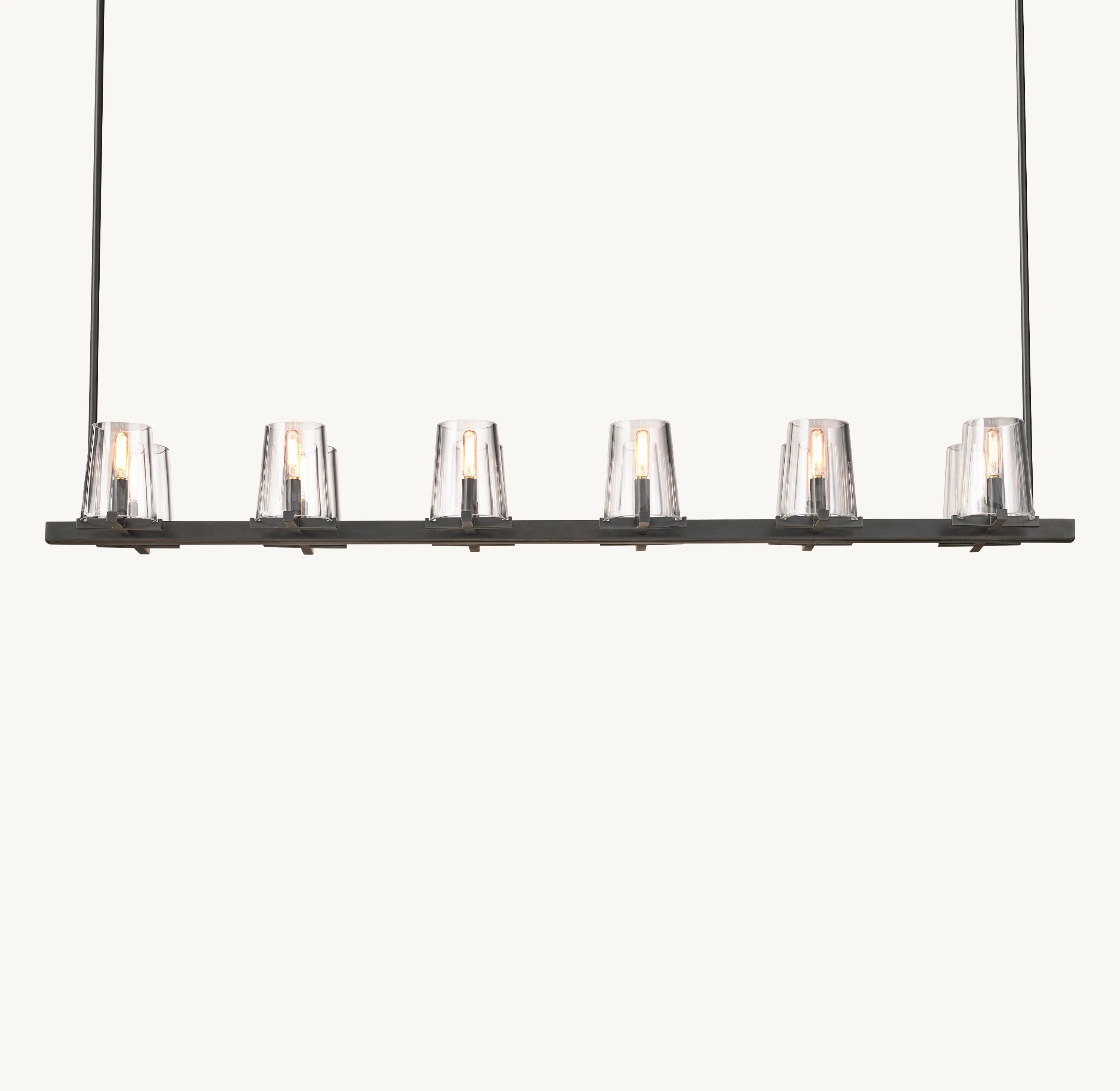 60 Inch Hurricane Candle Linear Chandelier - Pauillac