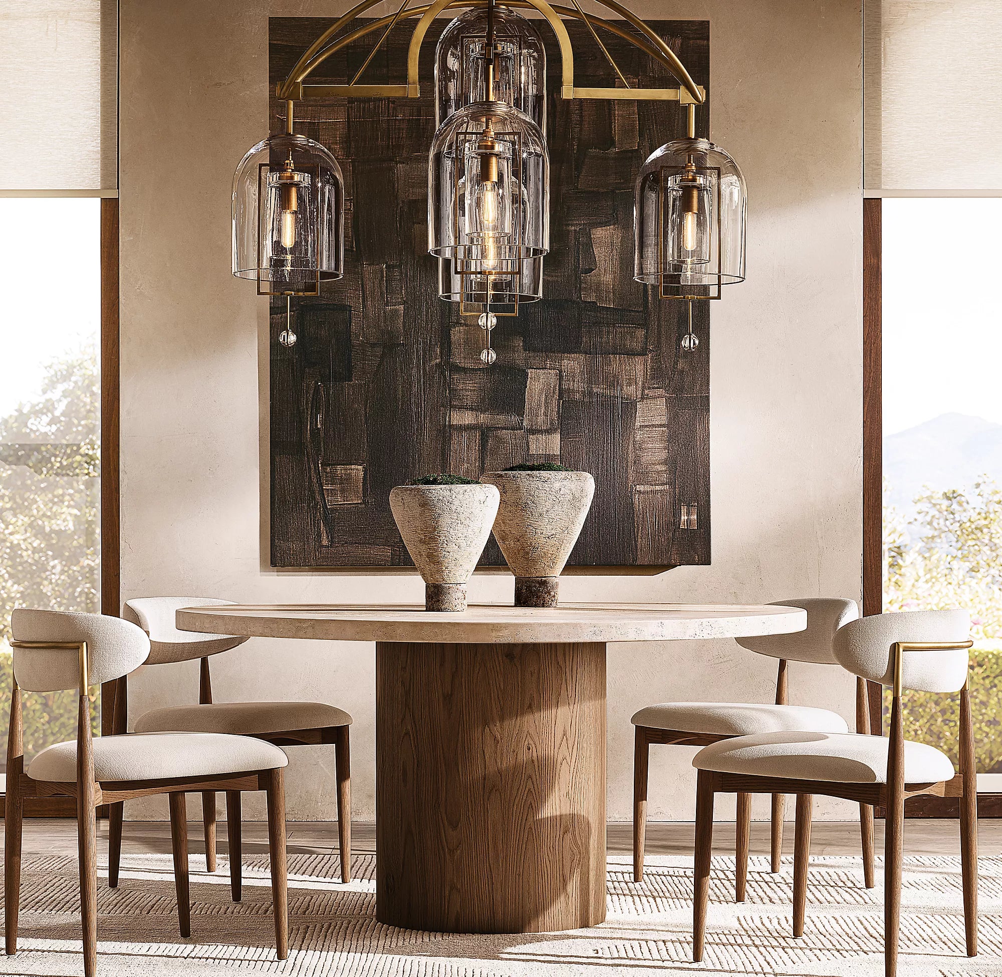48 Inch Bell Glass Chandelier - Fulcrum