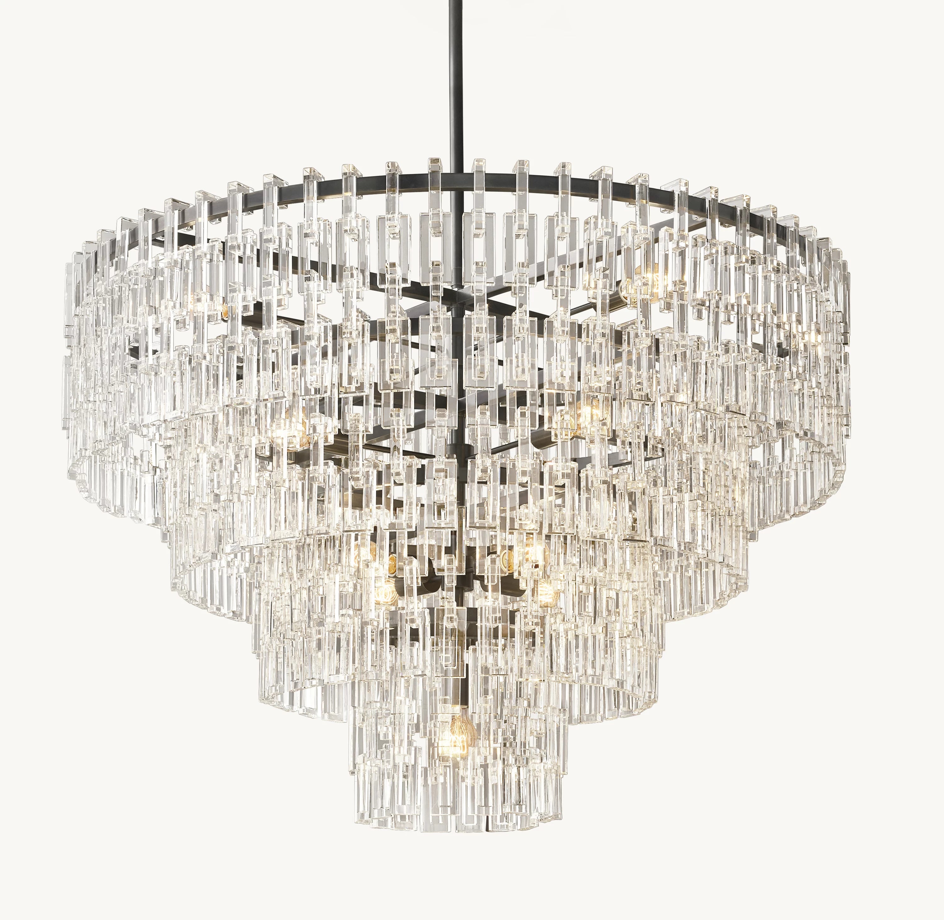 48 Inch Chain Crystal Tiered Chandelier - Marignan
