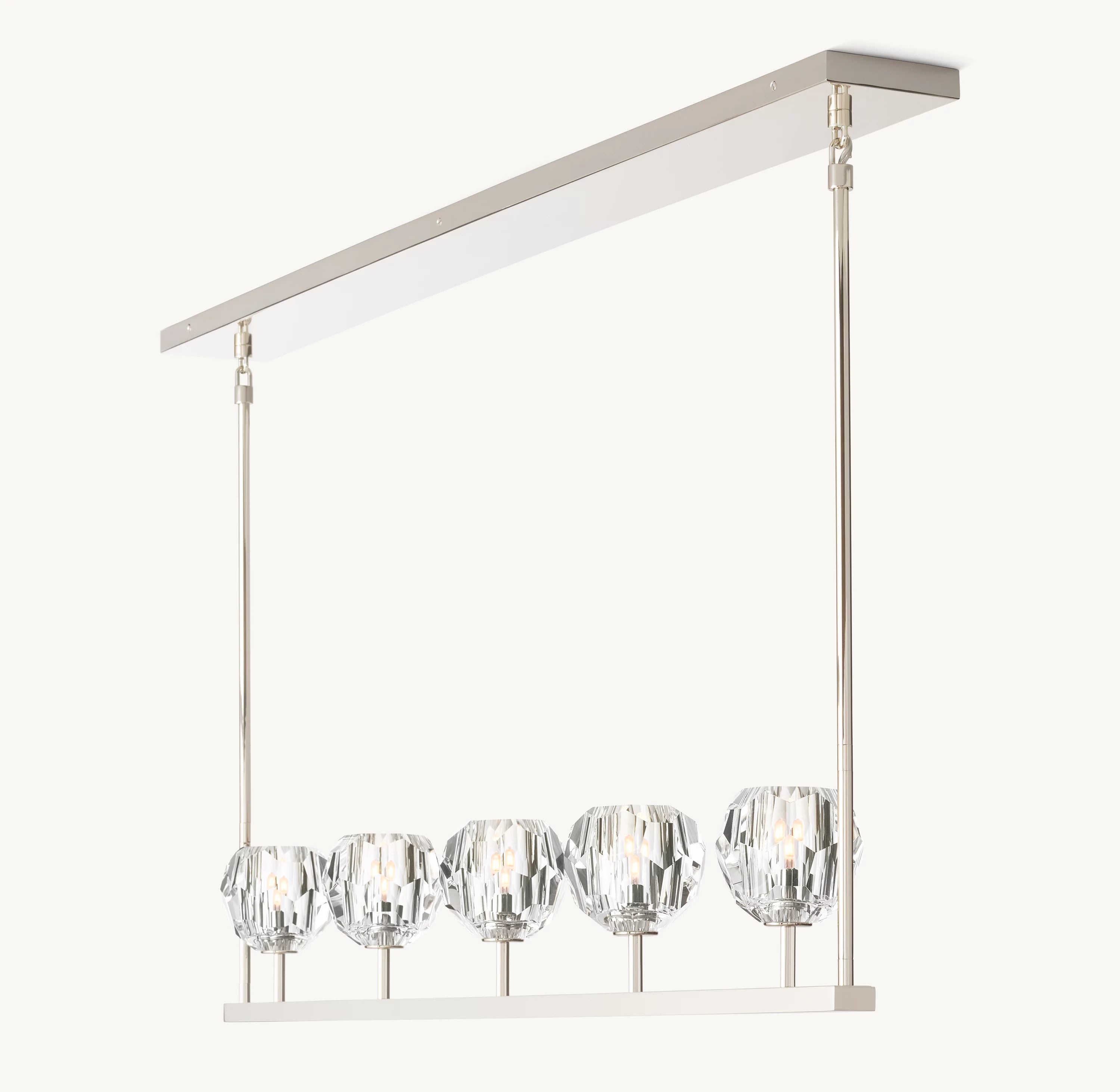 48 Inch Crystal Linear Chandelier – Boule