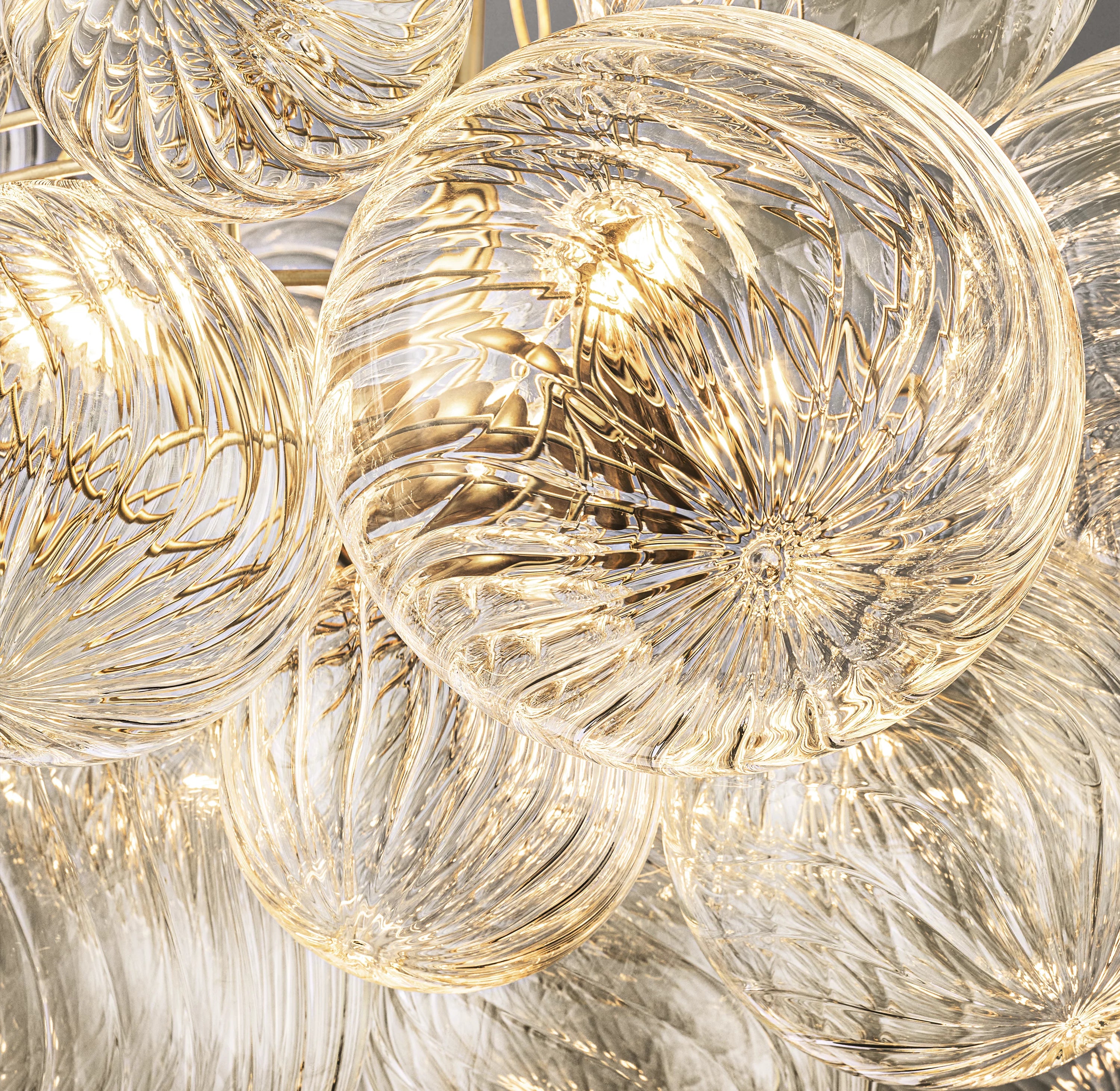 24 Inch Glass bubble Chandelier - Talia