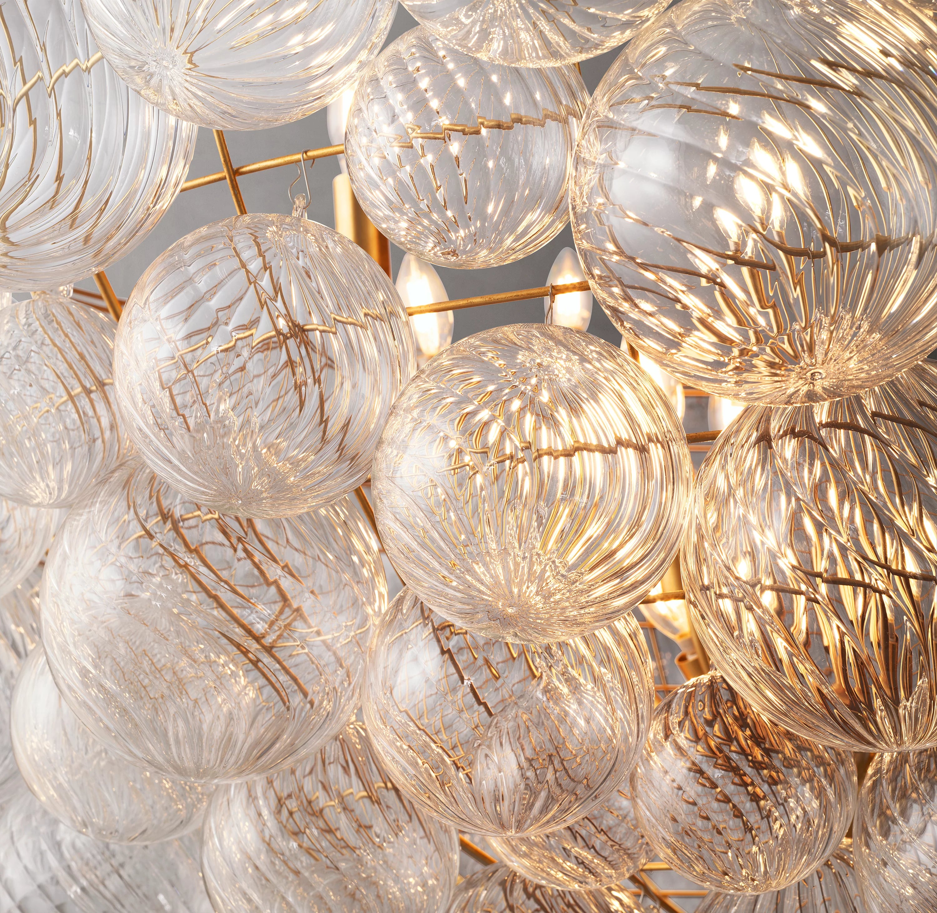 38 Inch Glass bubble Chandelier - Talia