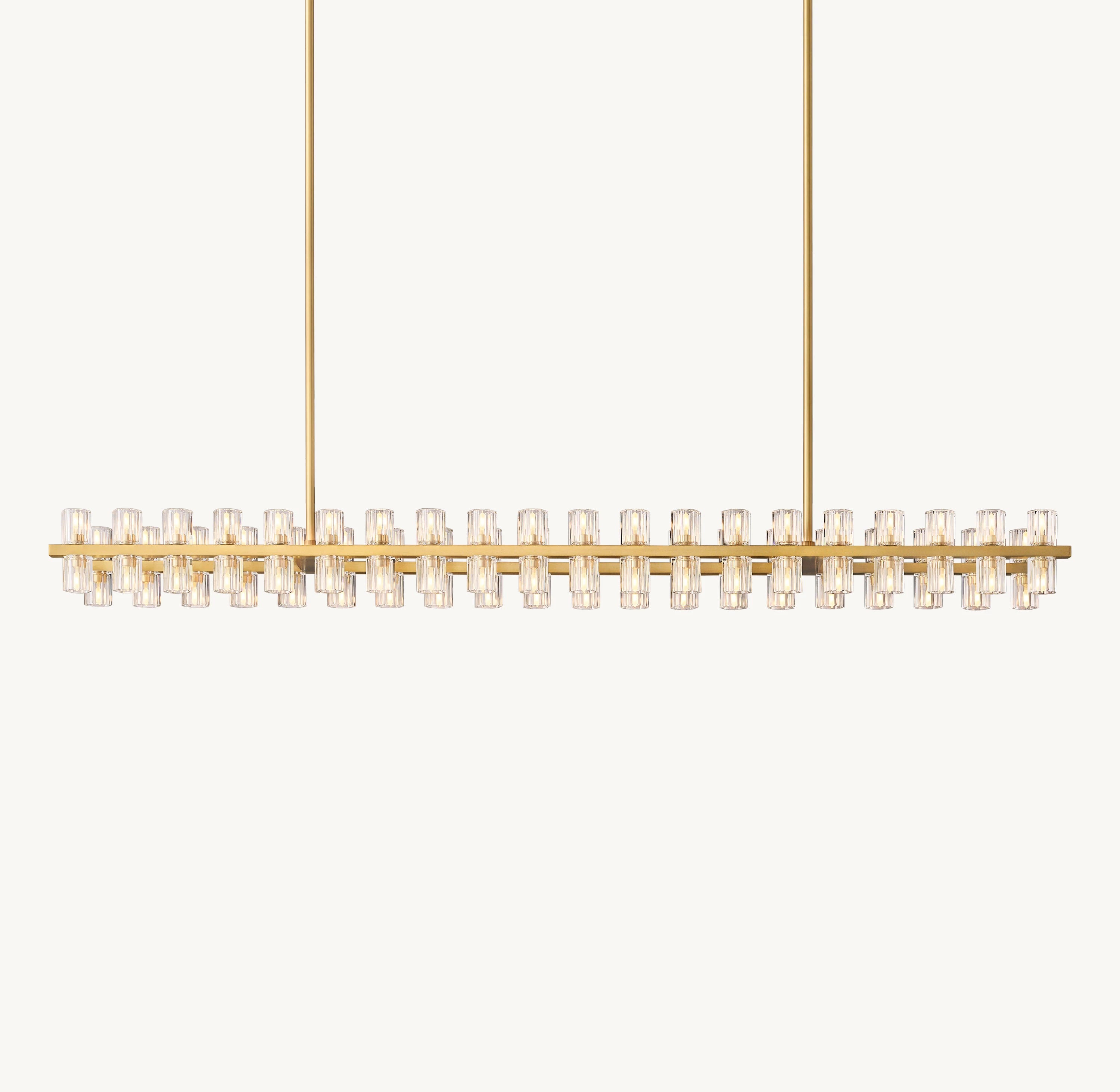 72 Inch Hexagonal Crystal Linear Chandelier – Arcachon