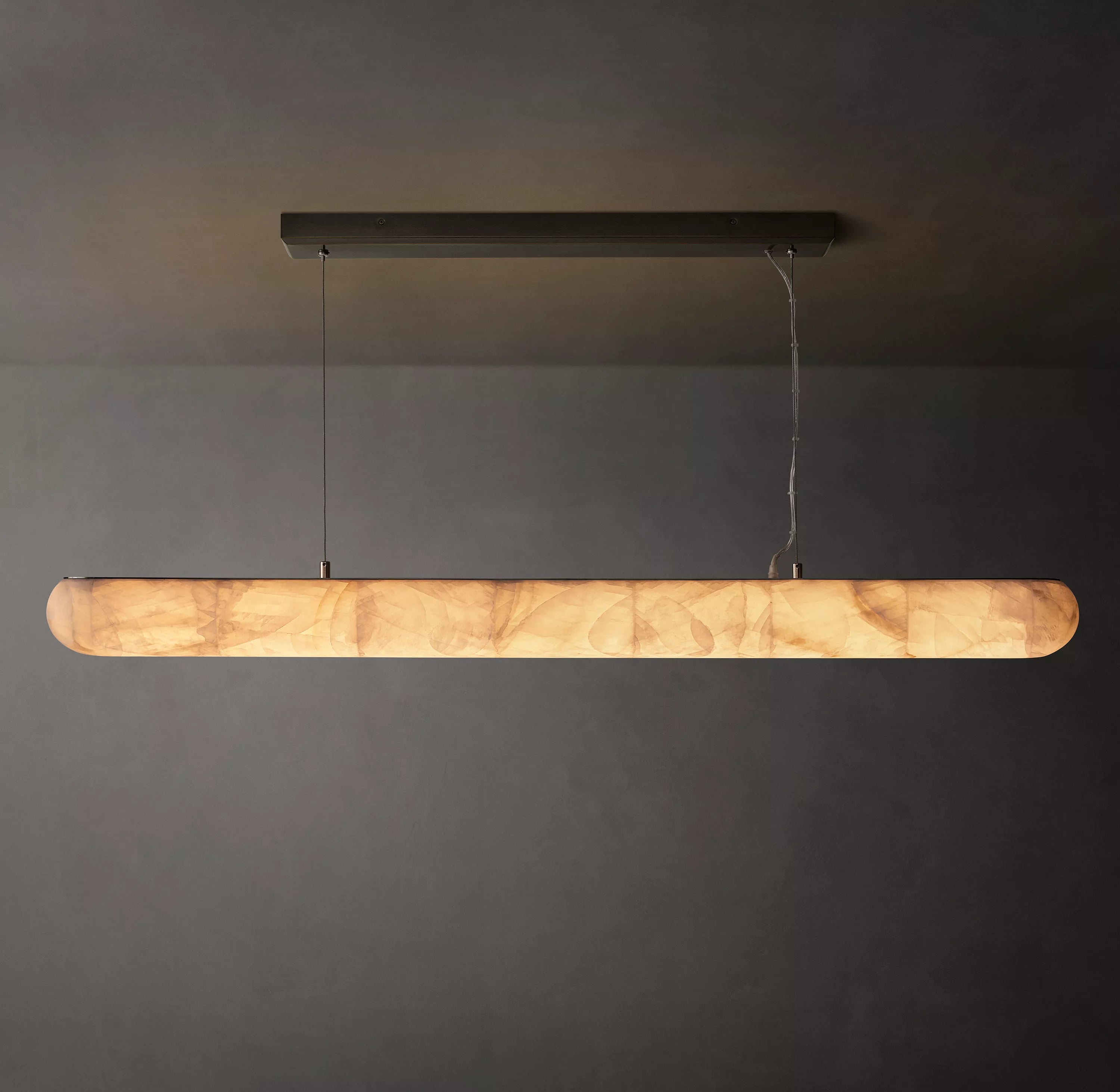 60 Inch Lisse Linear Alabaster Chandelier - Rivage
