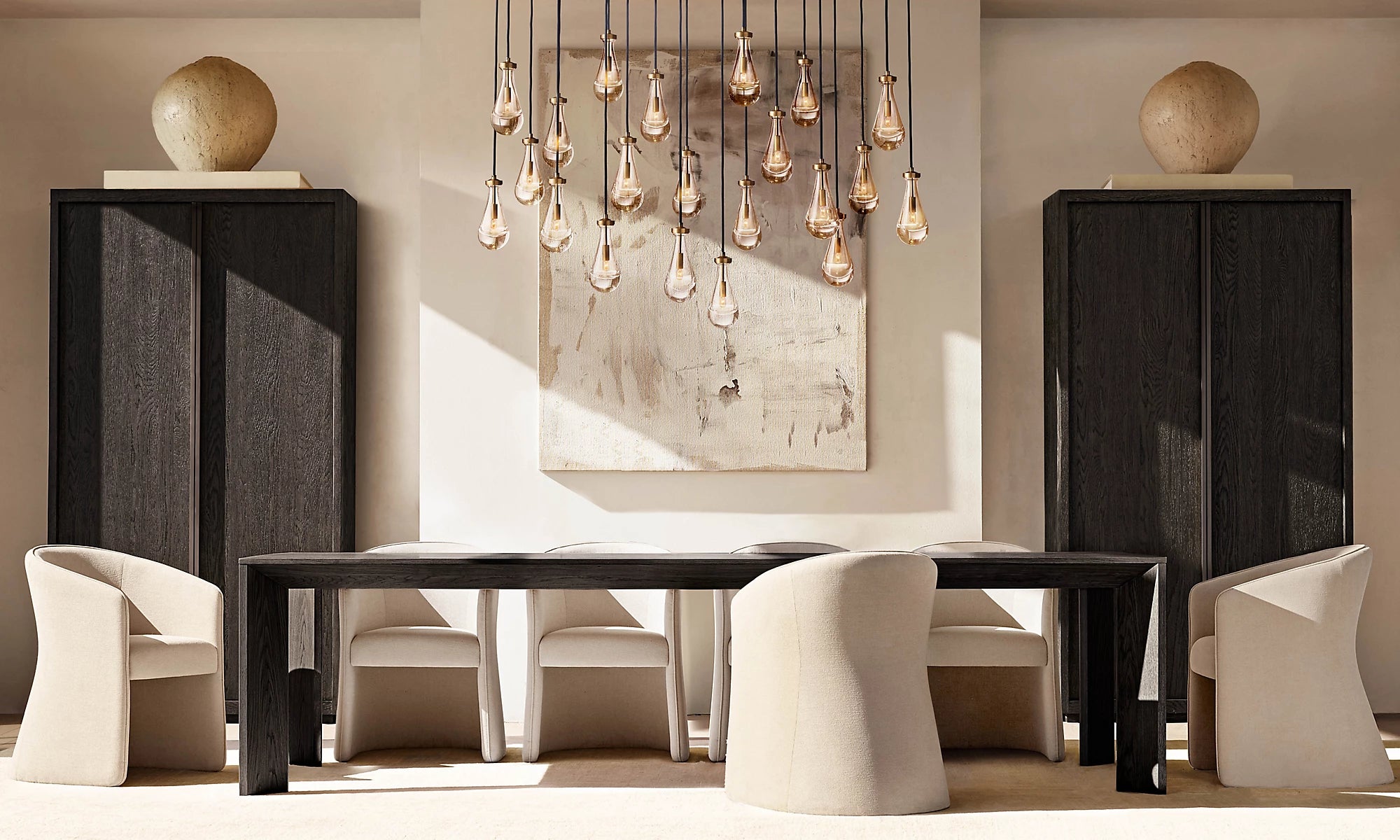 72 Inch Raindrop Linear Chandelier – Ava