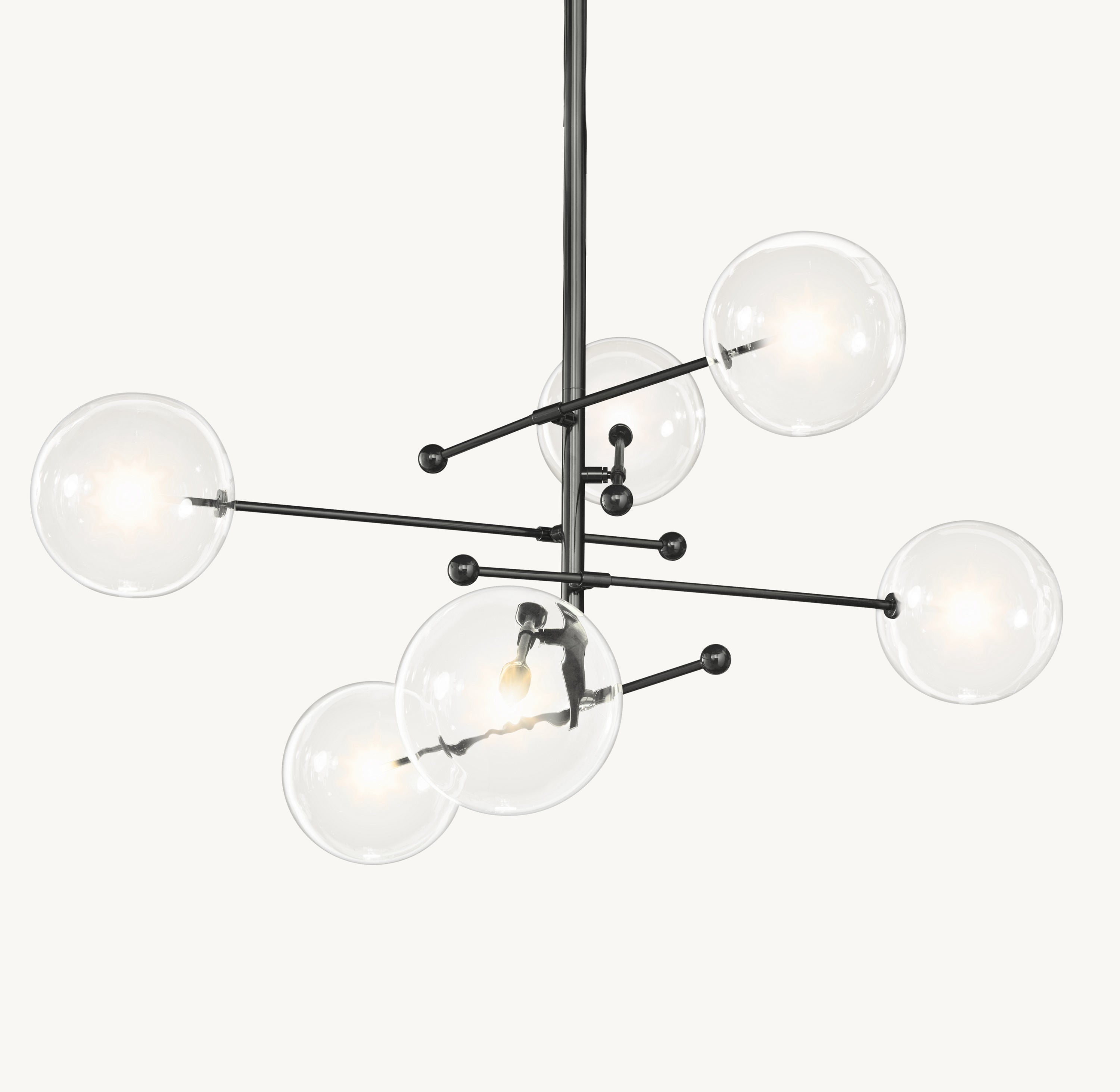 55 Inch Sputnik Globe Glass Chandelier - Mobile