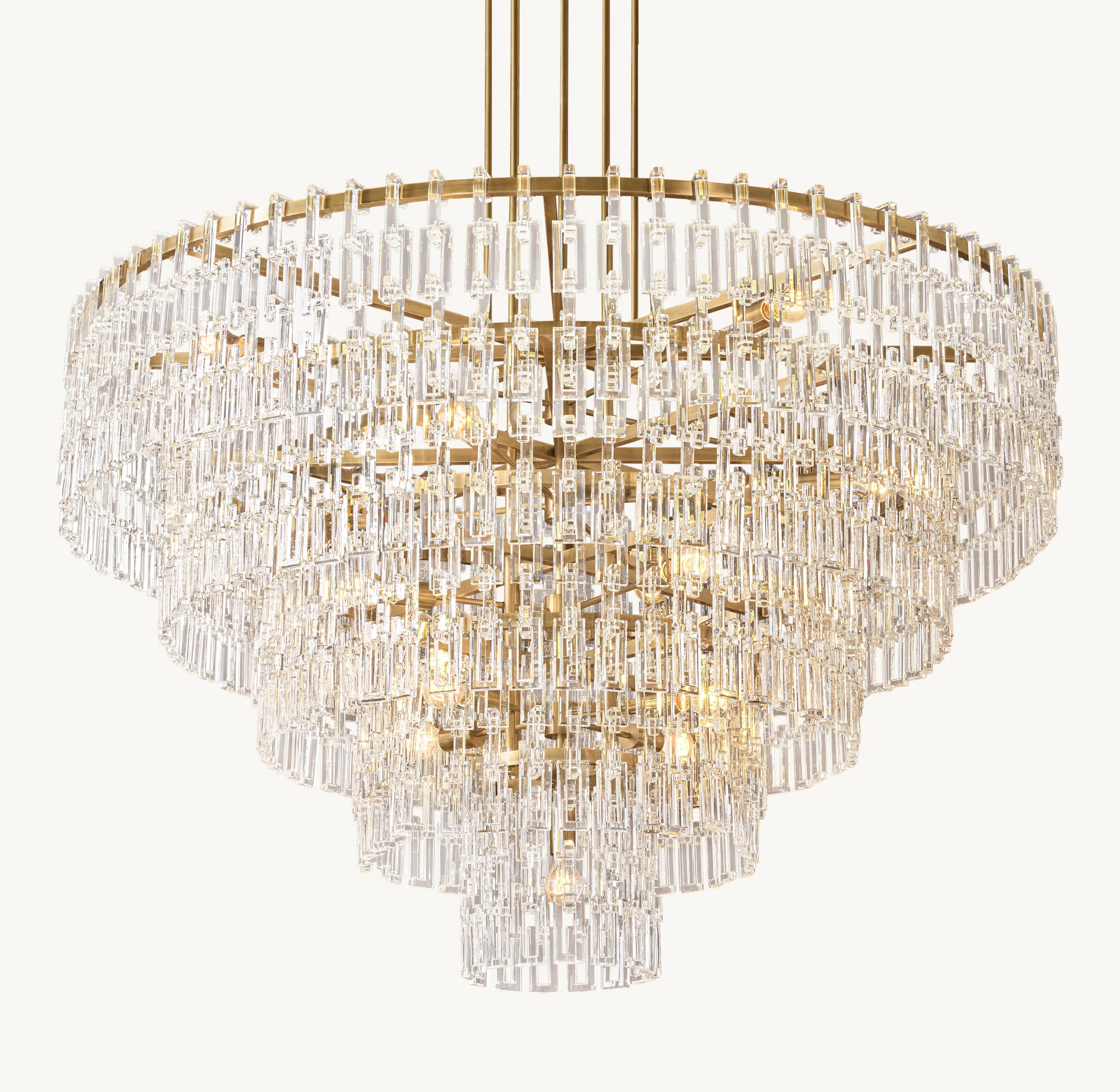60 Inch Chain Crystal Tiered Chandelier - Marignan