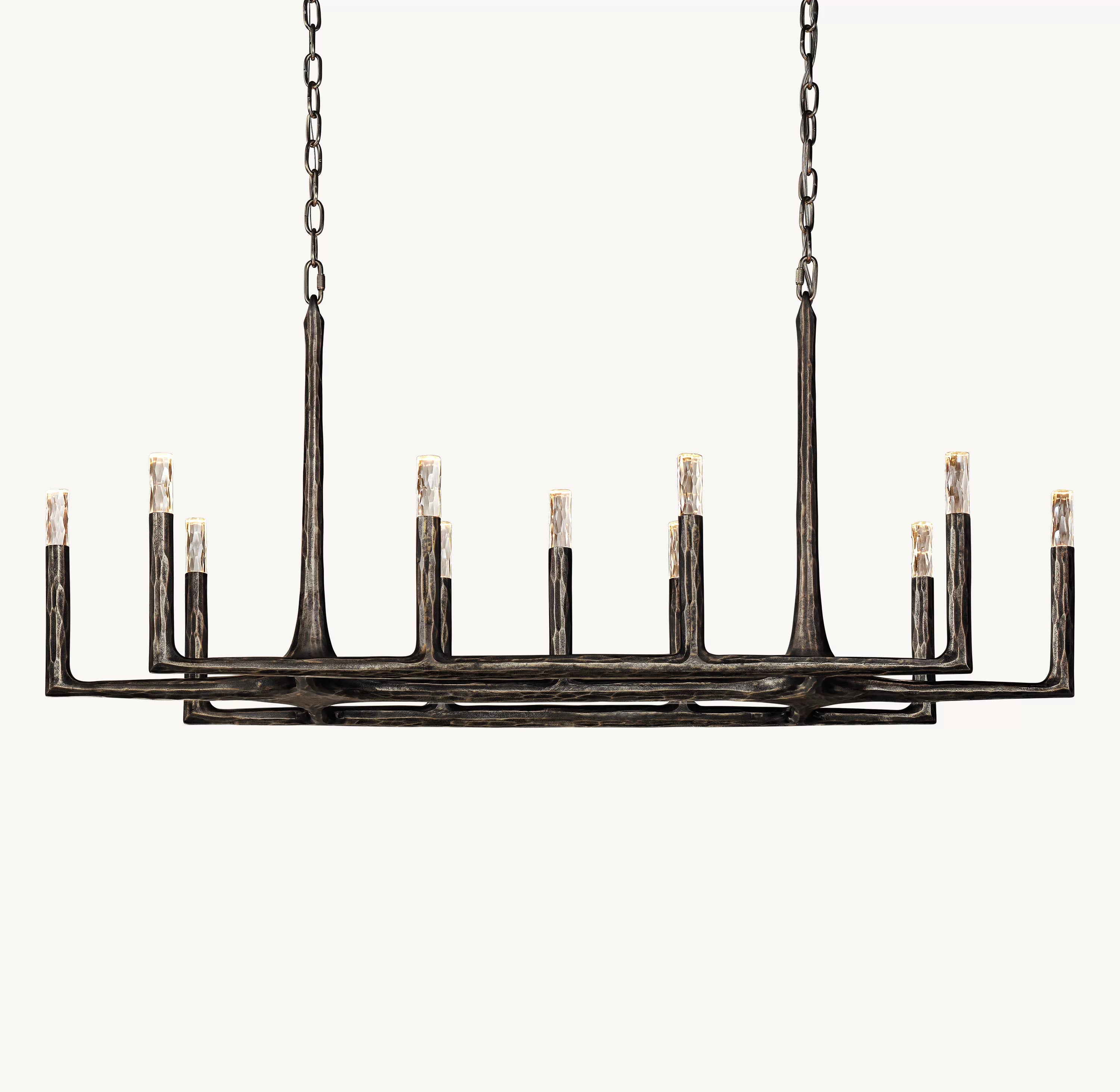 54 Inch Forged Candlestick Linear Chandelier - Thaddeus