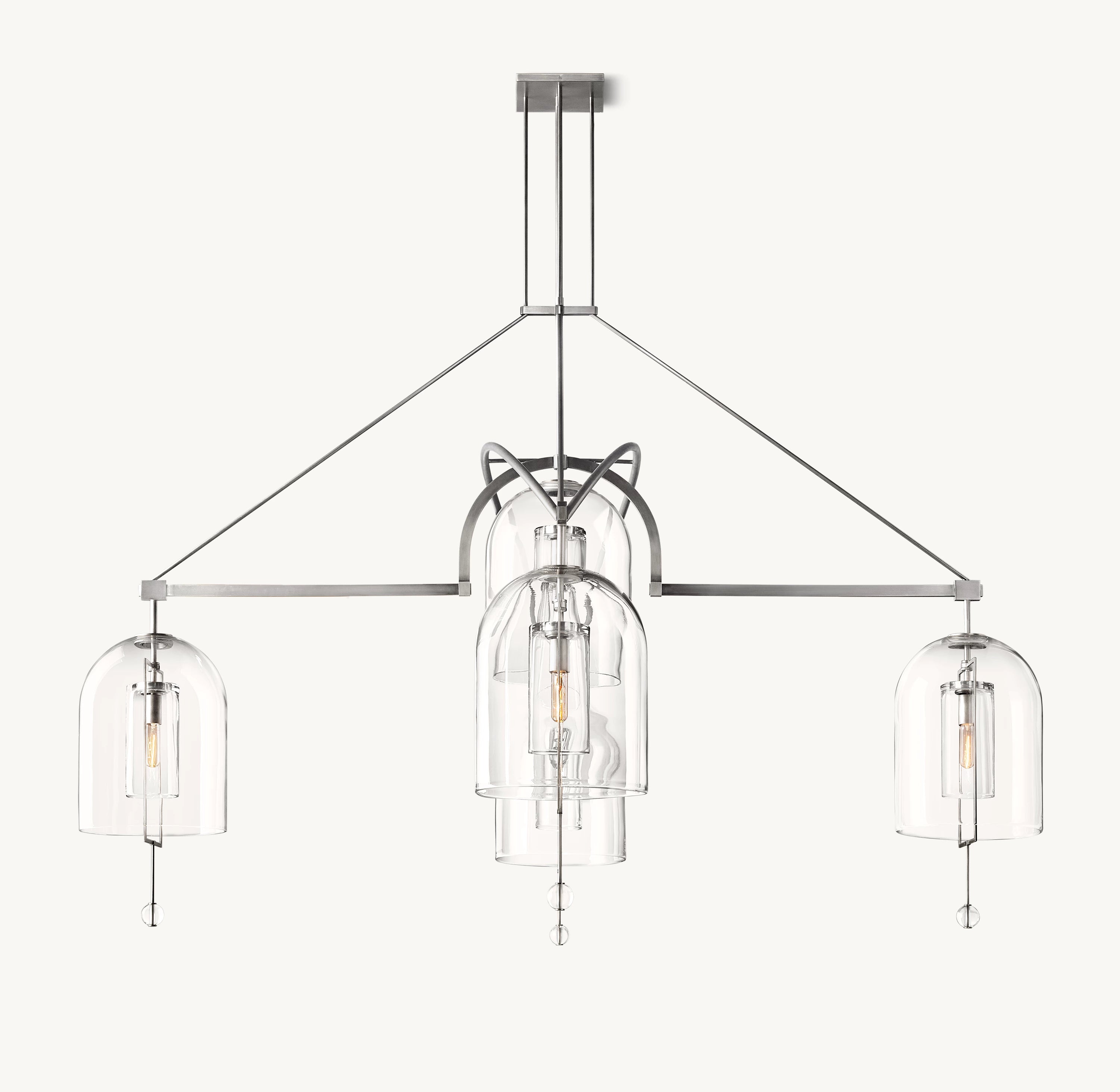 61 Inch Bell Glass Chandelier - Fulcrum