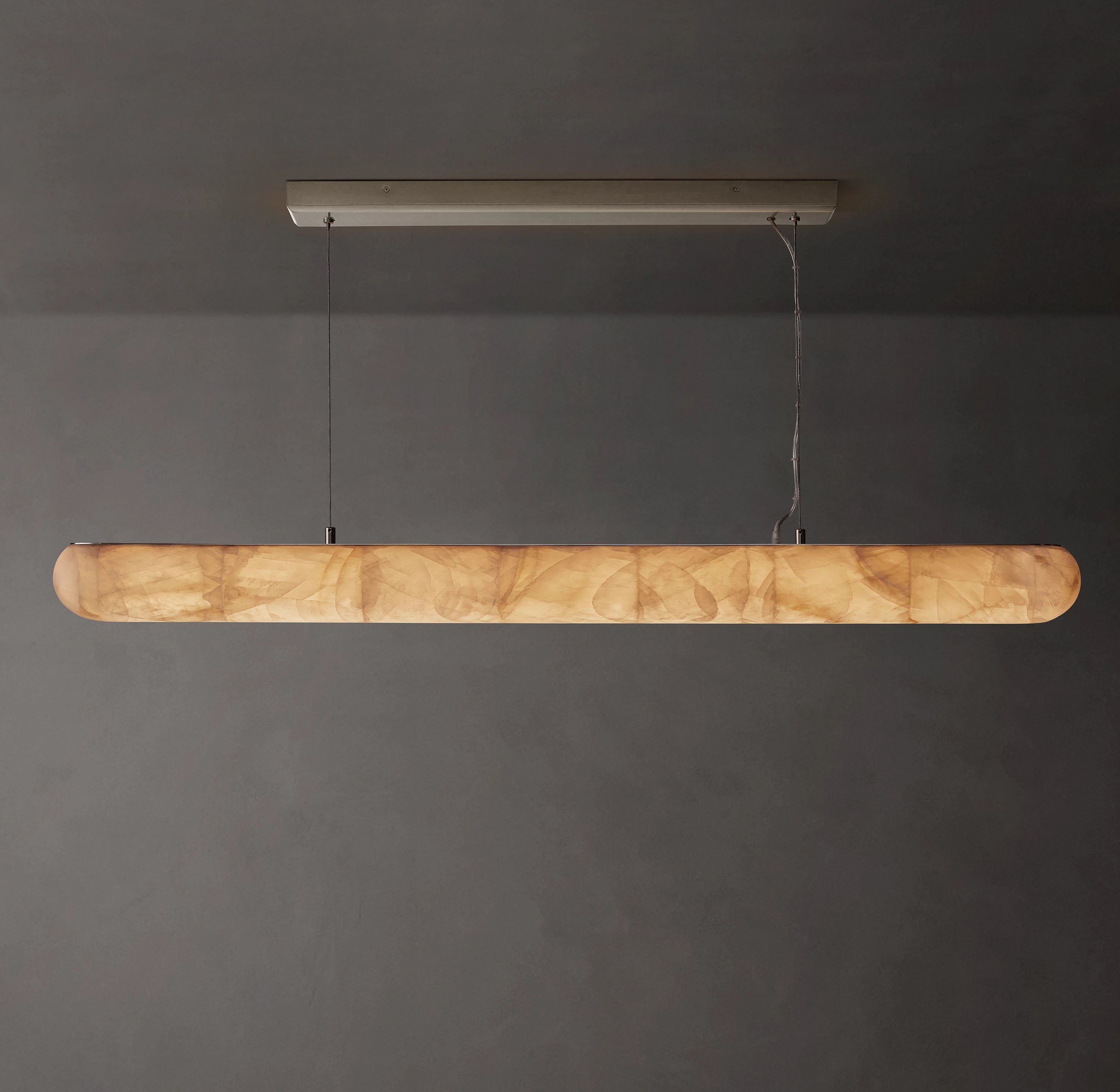 60 Inch Lisse Linear Alabaster Chandelier - Rivage