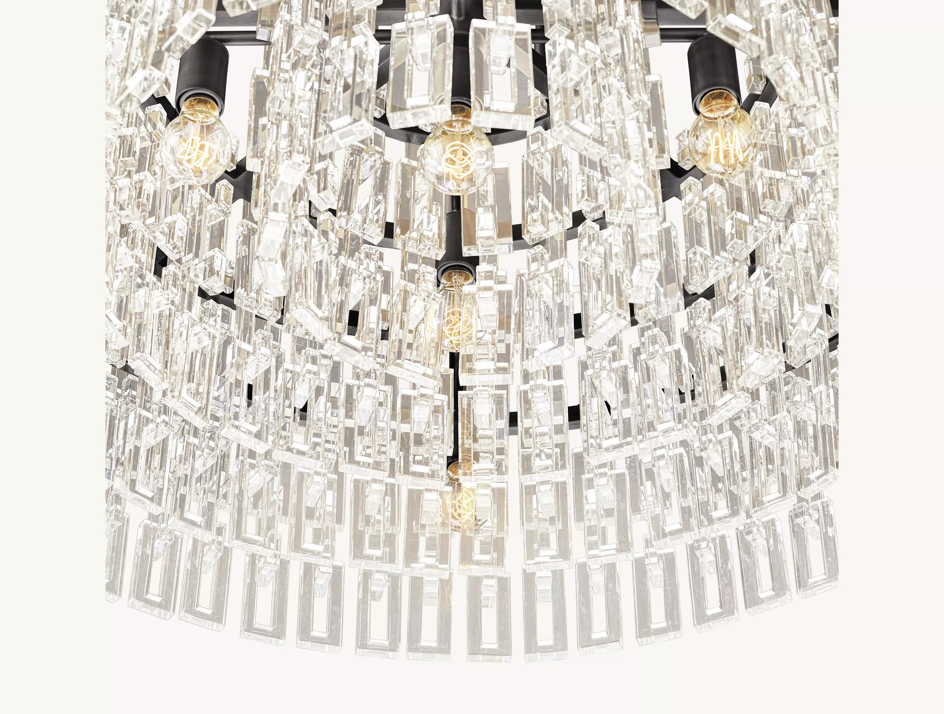 48 Inch Cascading Chain Crystal Round Chandelier - Marignan