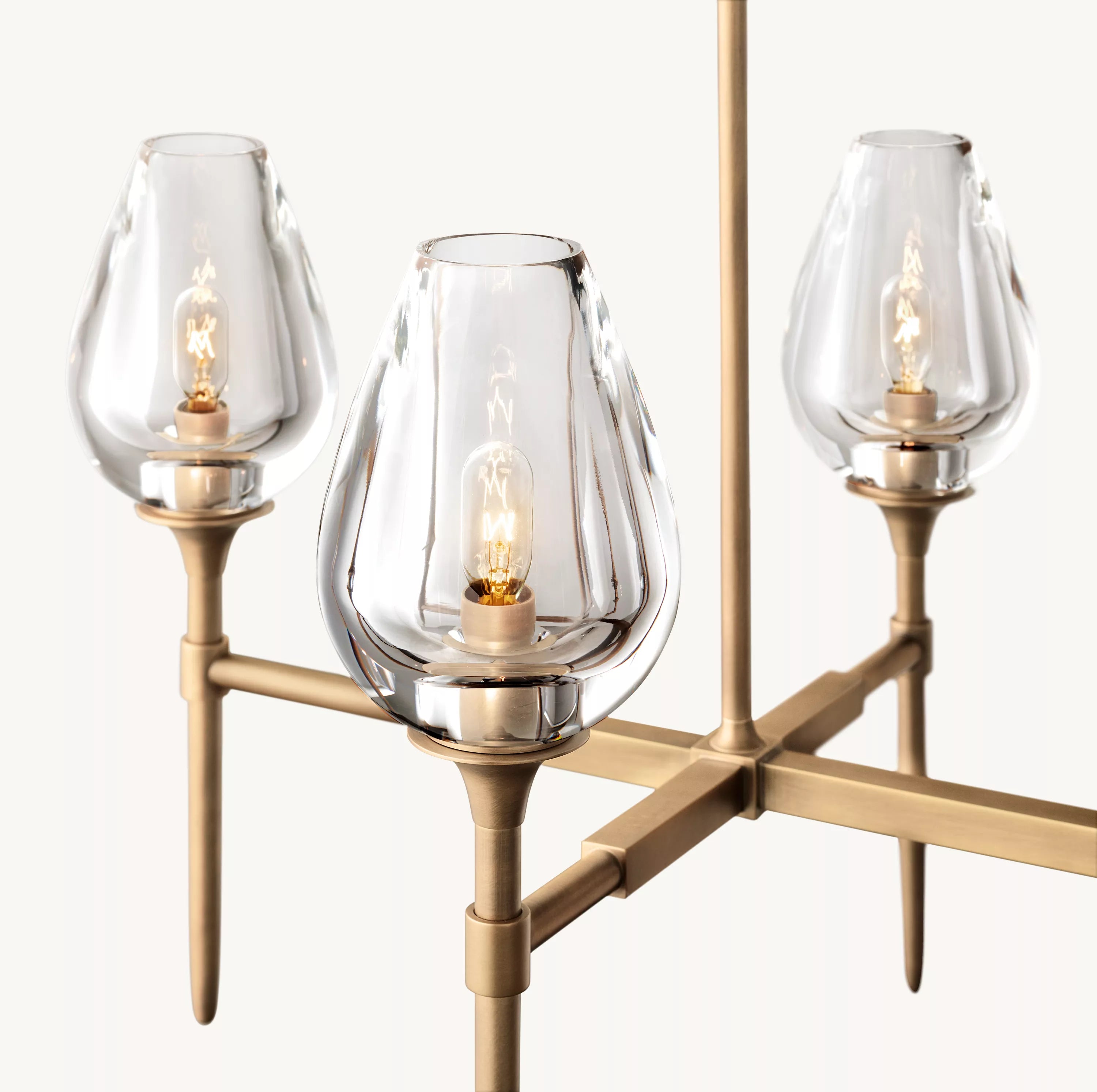 65 Inch Torchiere Crystal Linear Chandelier - Tulip